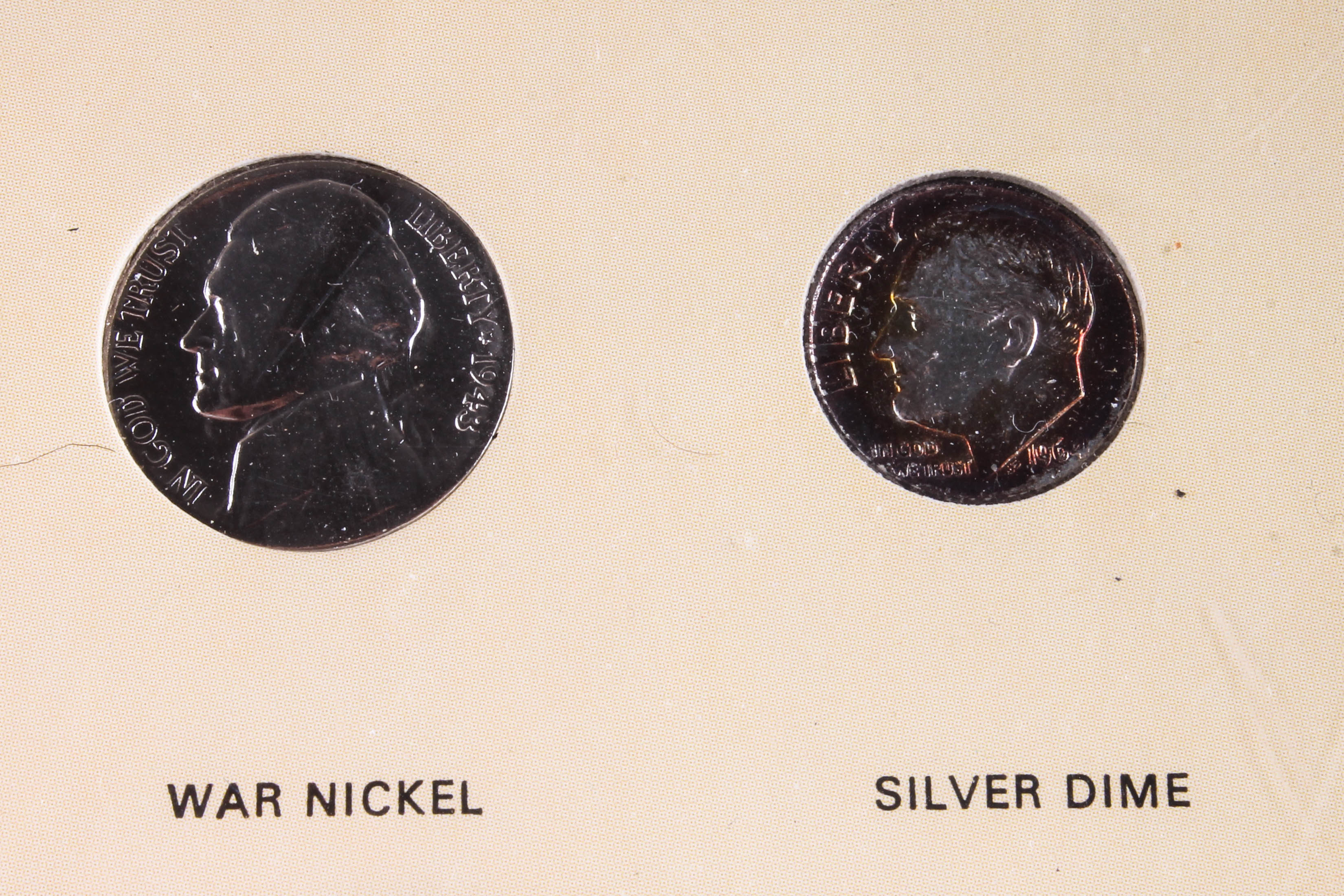 "The Silver Story" and "Wartime Coinage" Framed Currency Display Sets