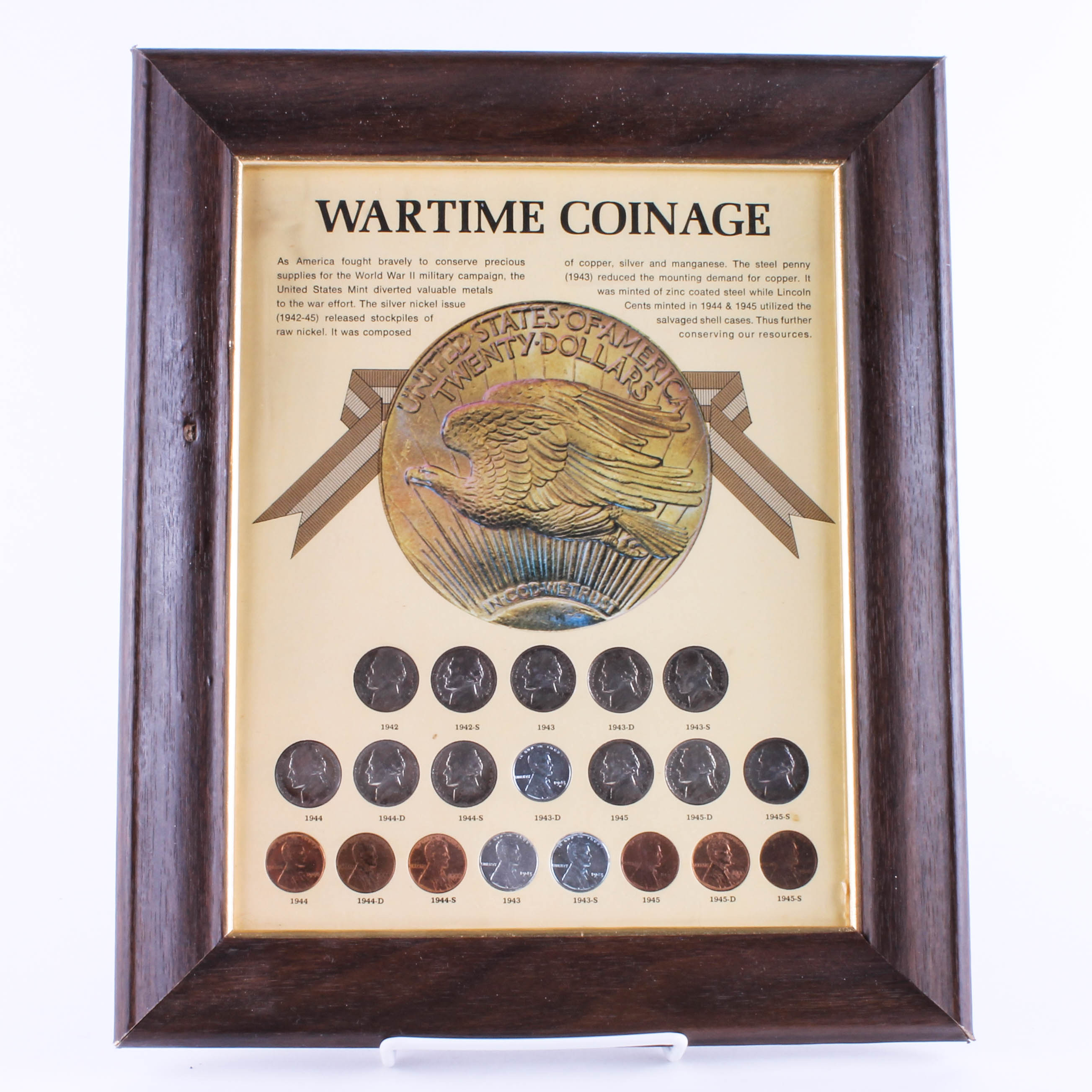 "The Silver Story" and "Wartime Coinage" Framed Currency Display Sets
