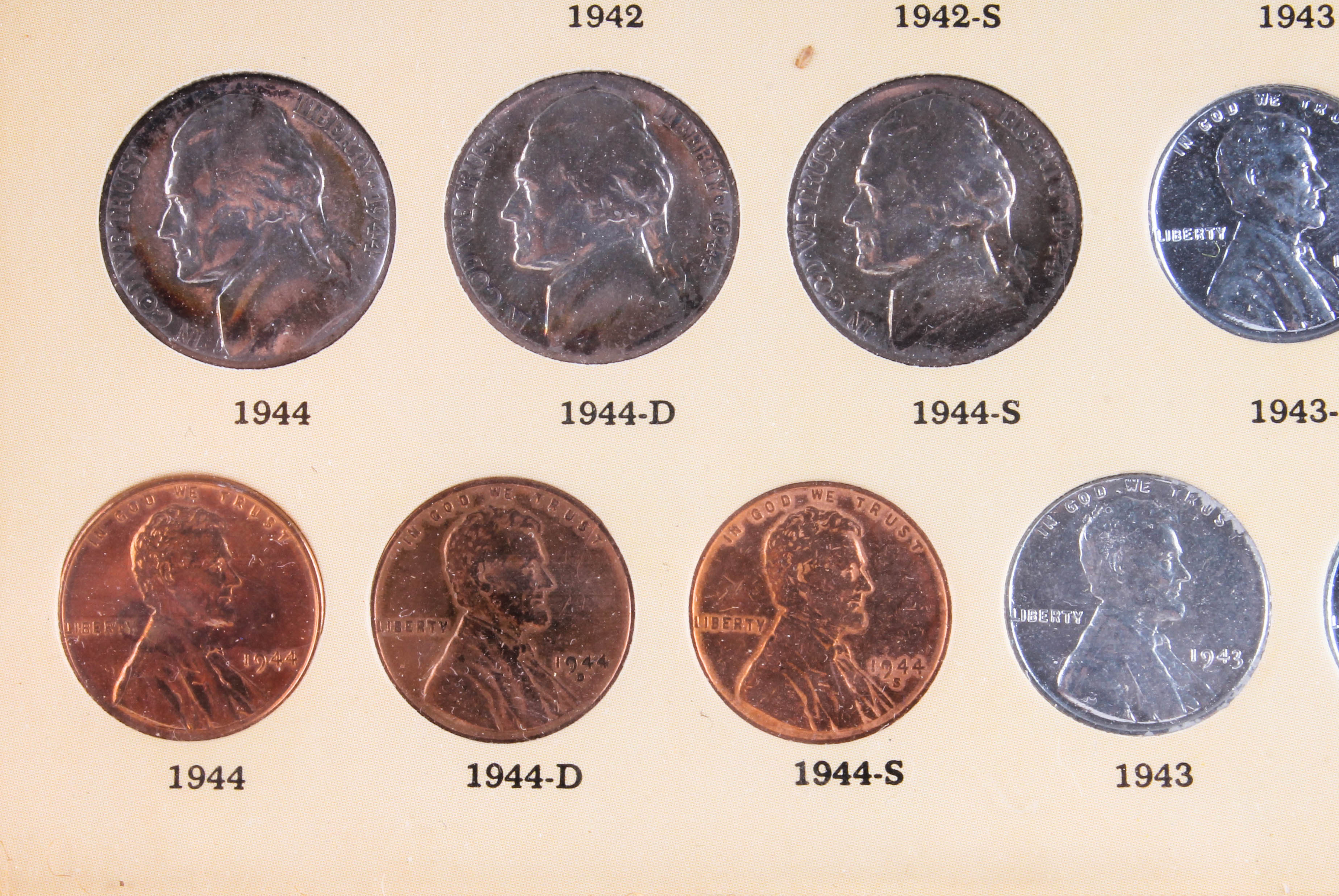 "The Silver Story" and "Wartime Coinage" Framed Currency Display Sets