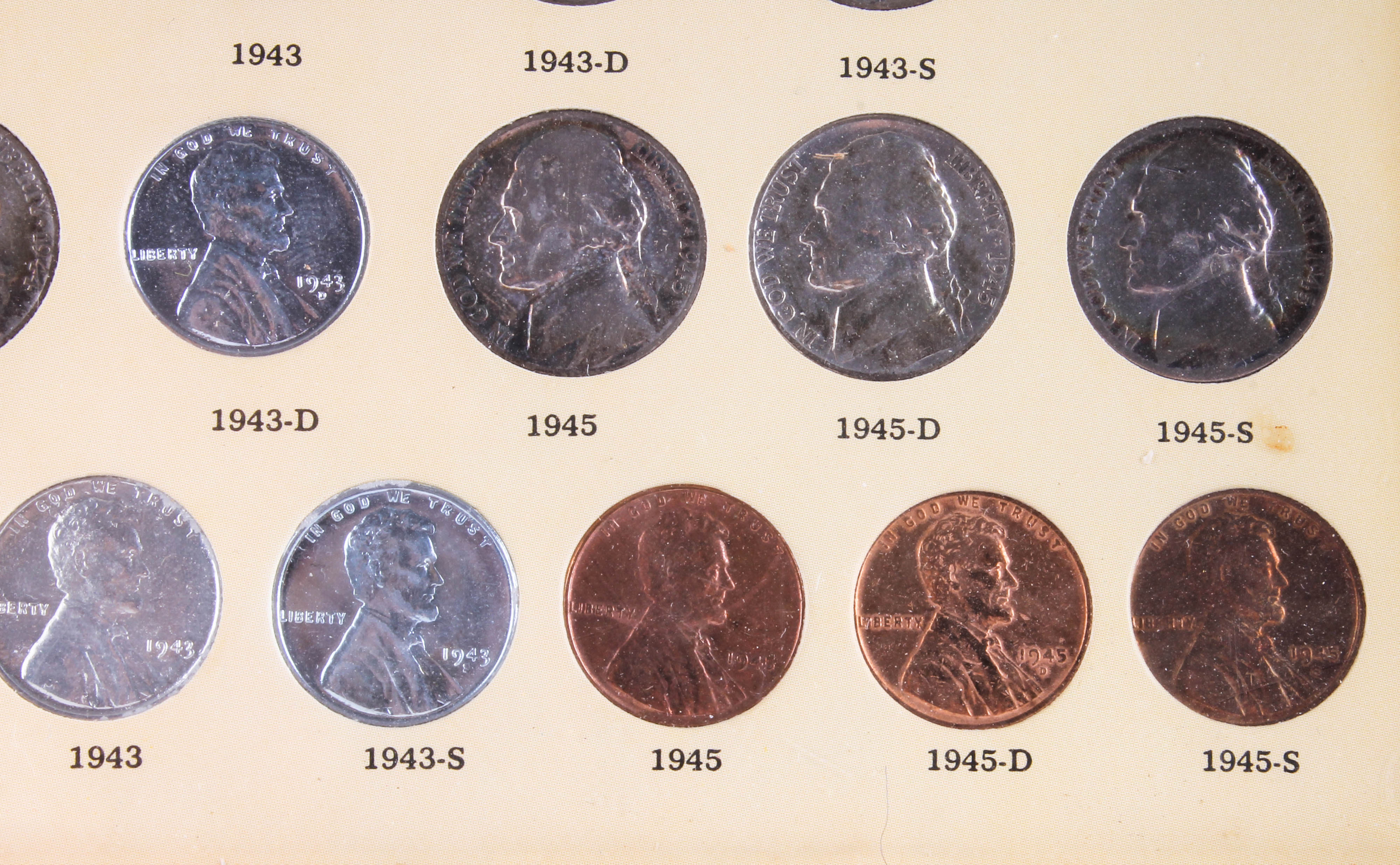 "The Silver Story" and "Wartime Coinage" Framed Currency Display Sets