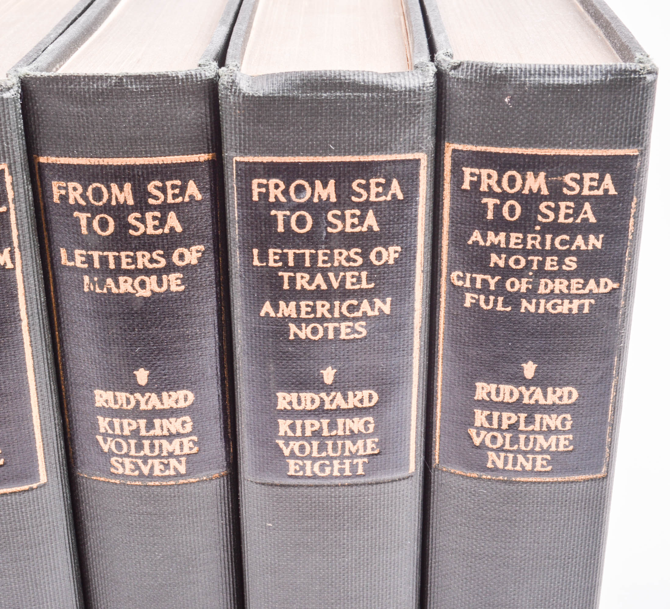 Nine Volume Set of Rudyard Kipling Novels, Circa 1925