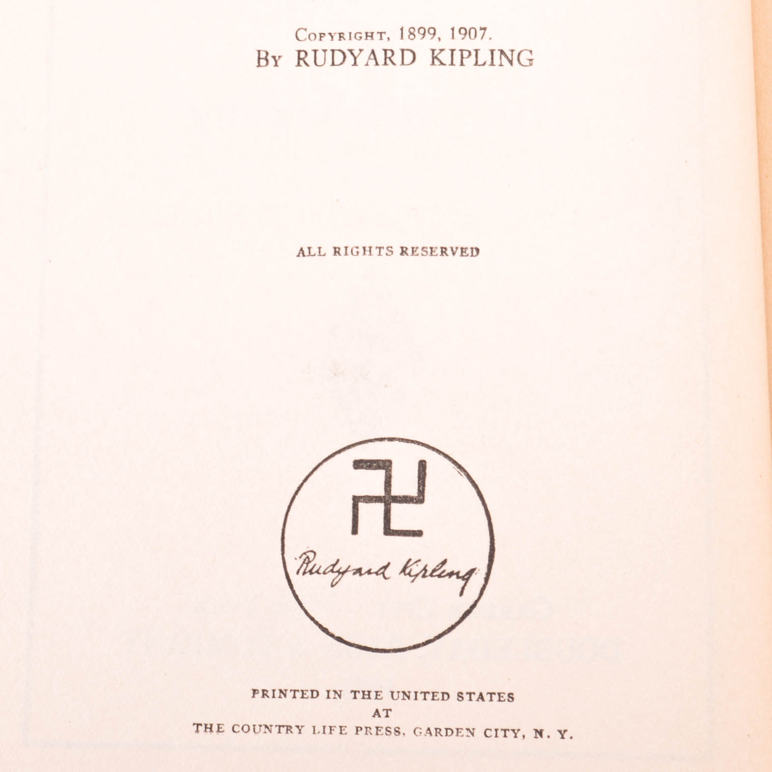 Nine Volume Set of Rudyard Kipling Novels, Circa 1925