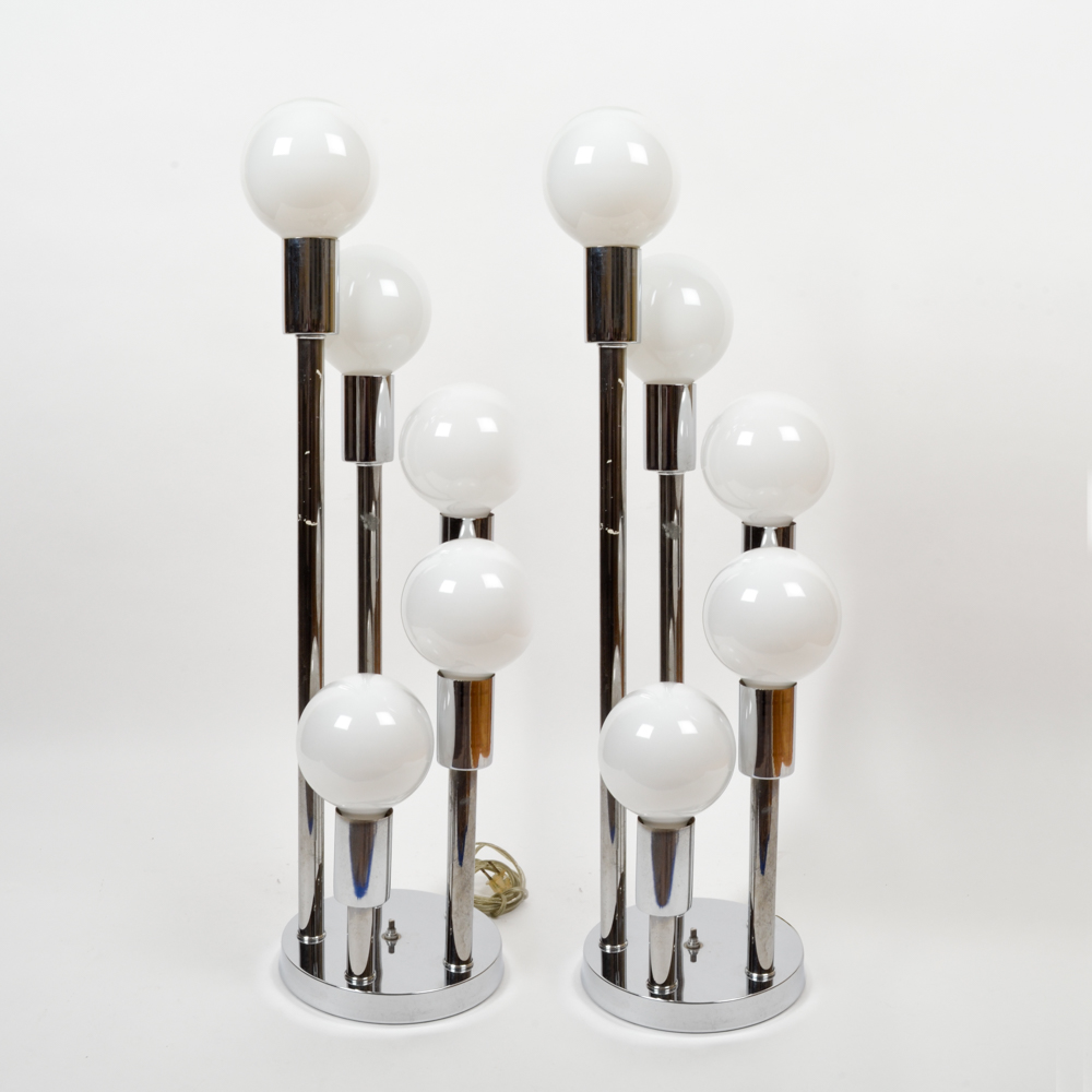 Pair of Mid Century Modern Atomic Style Lamps