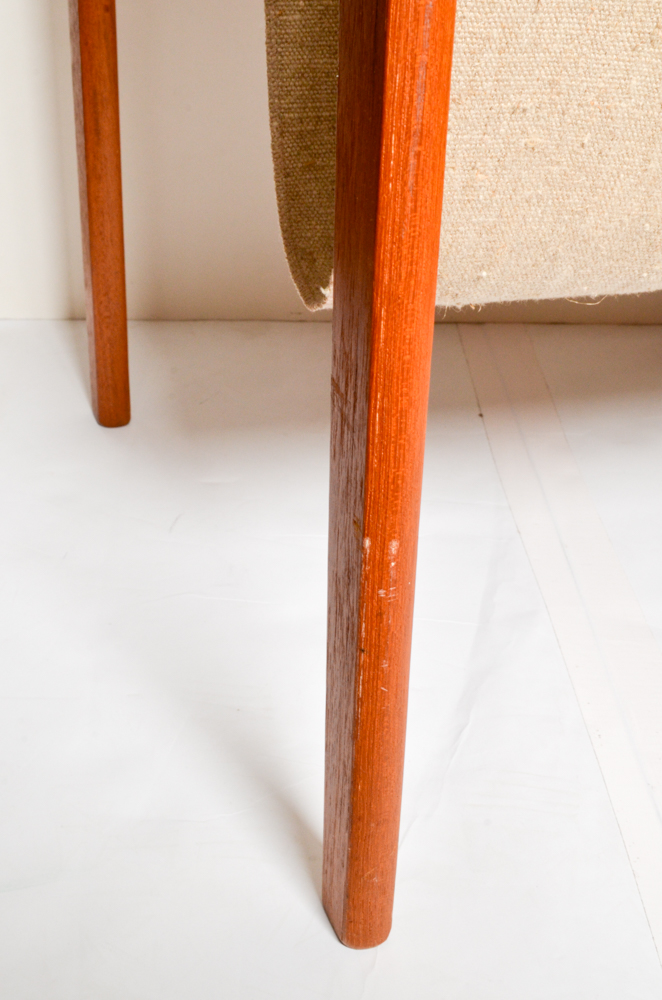 Wood and Canvas Book Sling Bedside Table