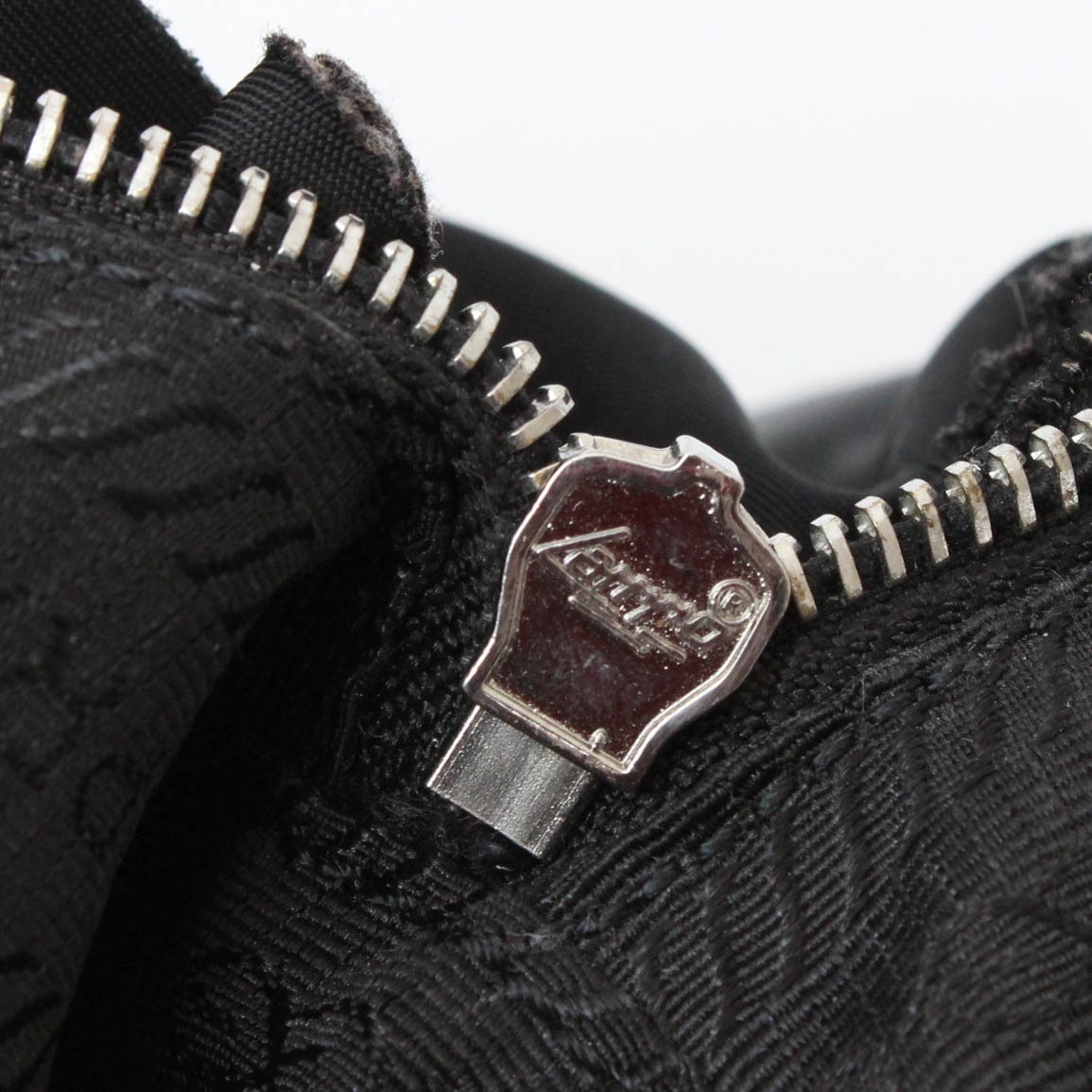 Prada Black Tessuto Nylon Leather Ruffle  Handbag