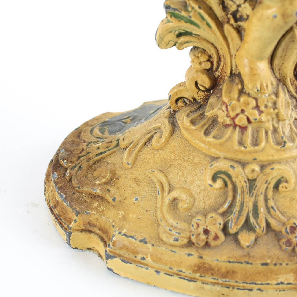 Pair of Stained Glass Cherub Lamps