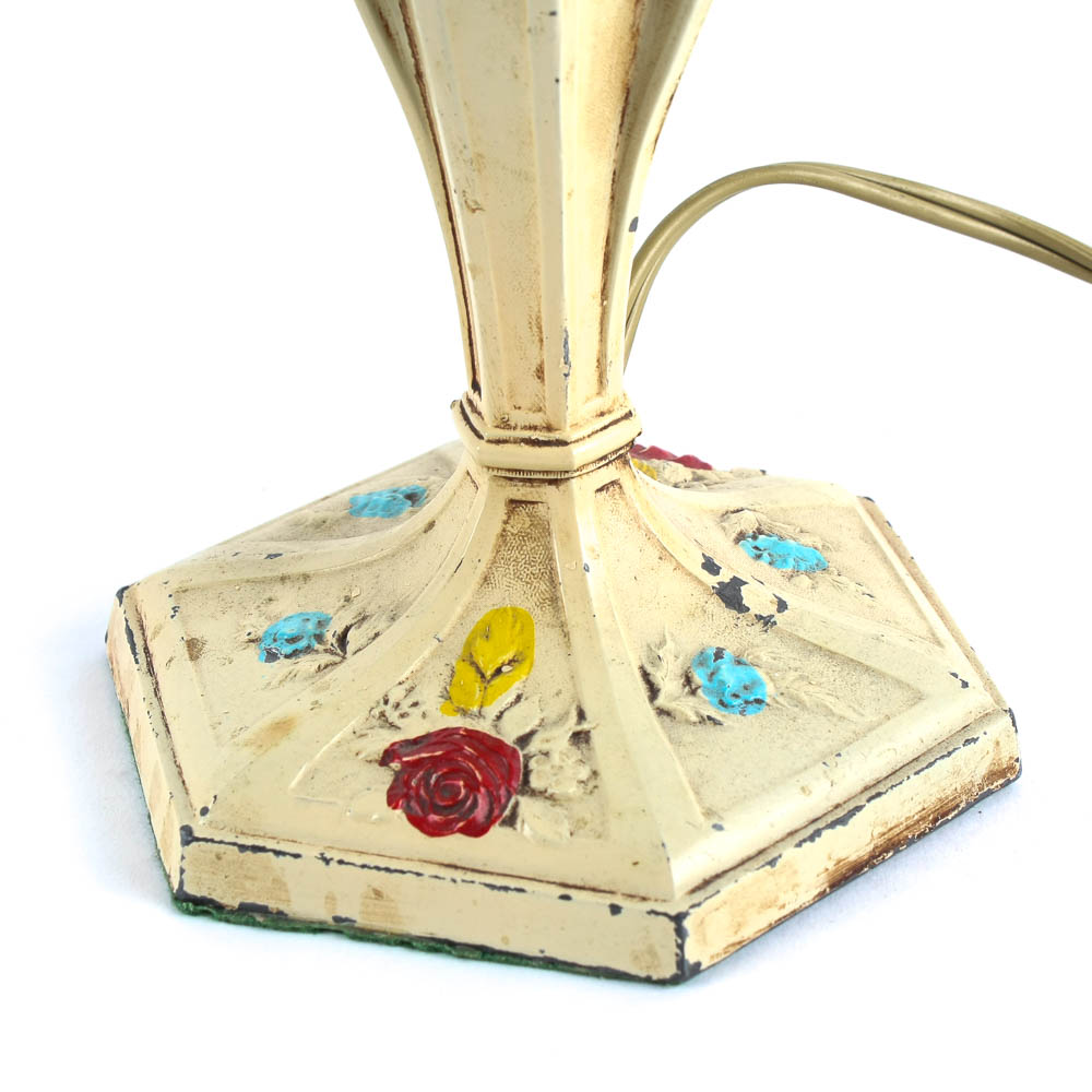 Leaded Stained Glass Lamp Pair