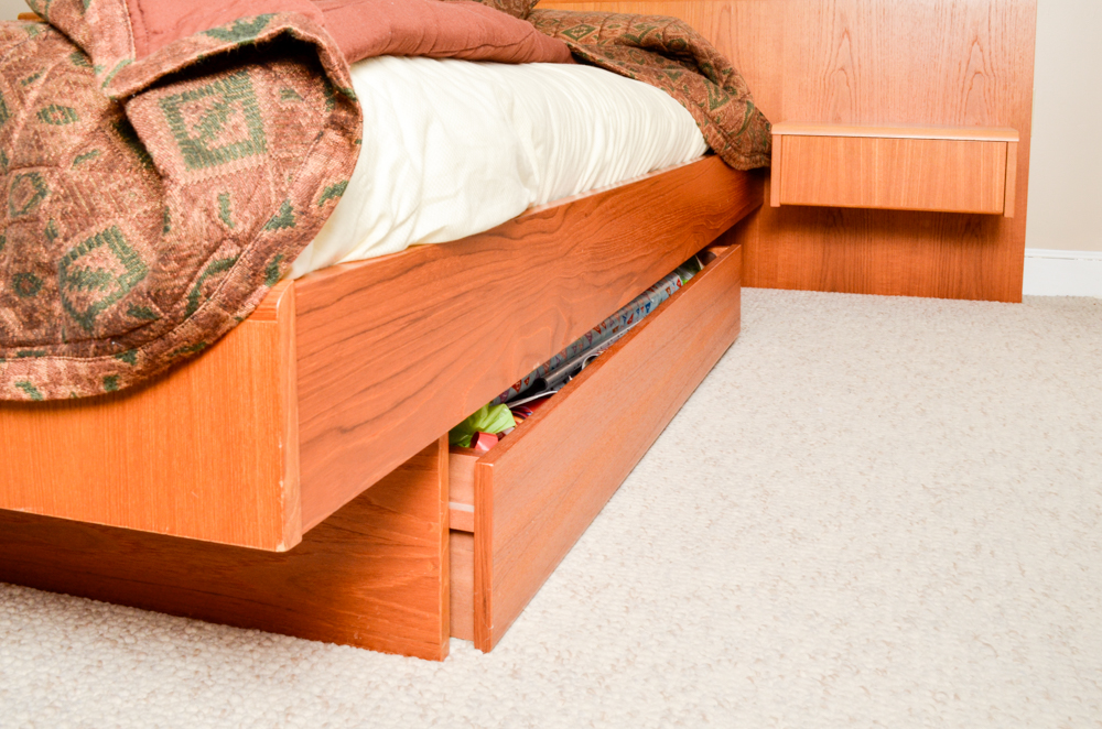 Mid Century Modern Storage Bed