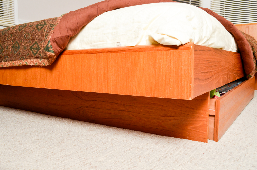 Mid Century Modern Storage Bed