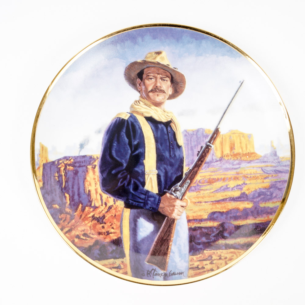 Limited Edition Franklin Mint "John Wayne" Collector Plates
