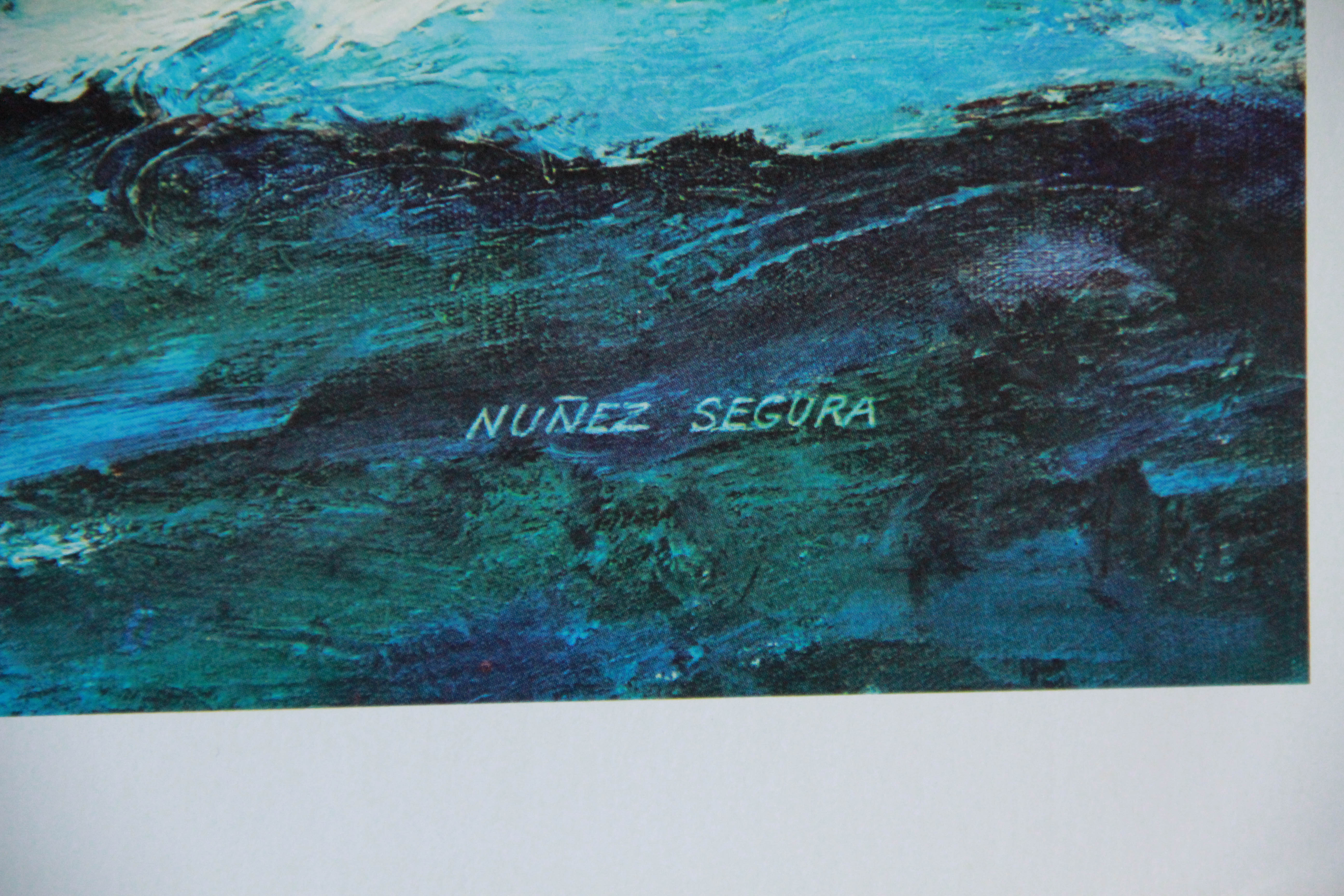 After Nunez Segura Offset Lithograph of a Ship