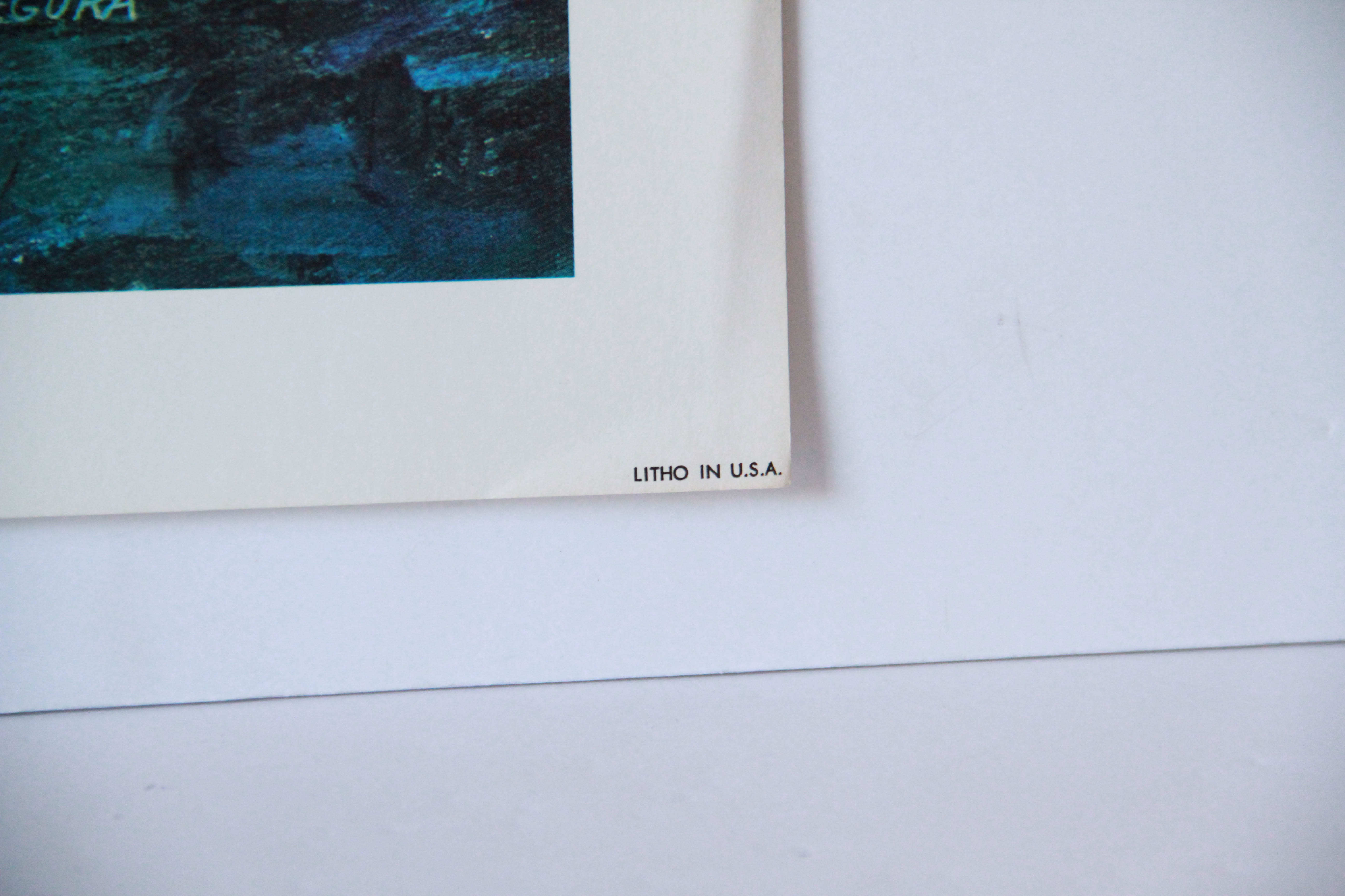 After Nunez Segura Offset Lithograph of a Ship