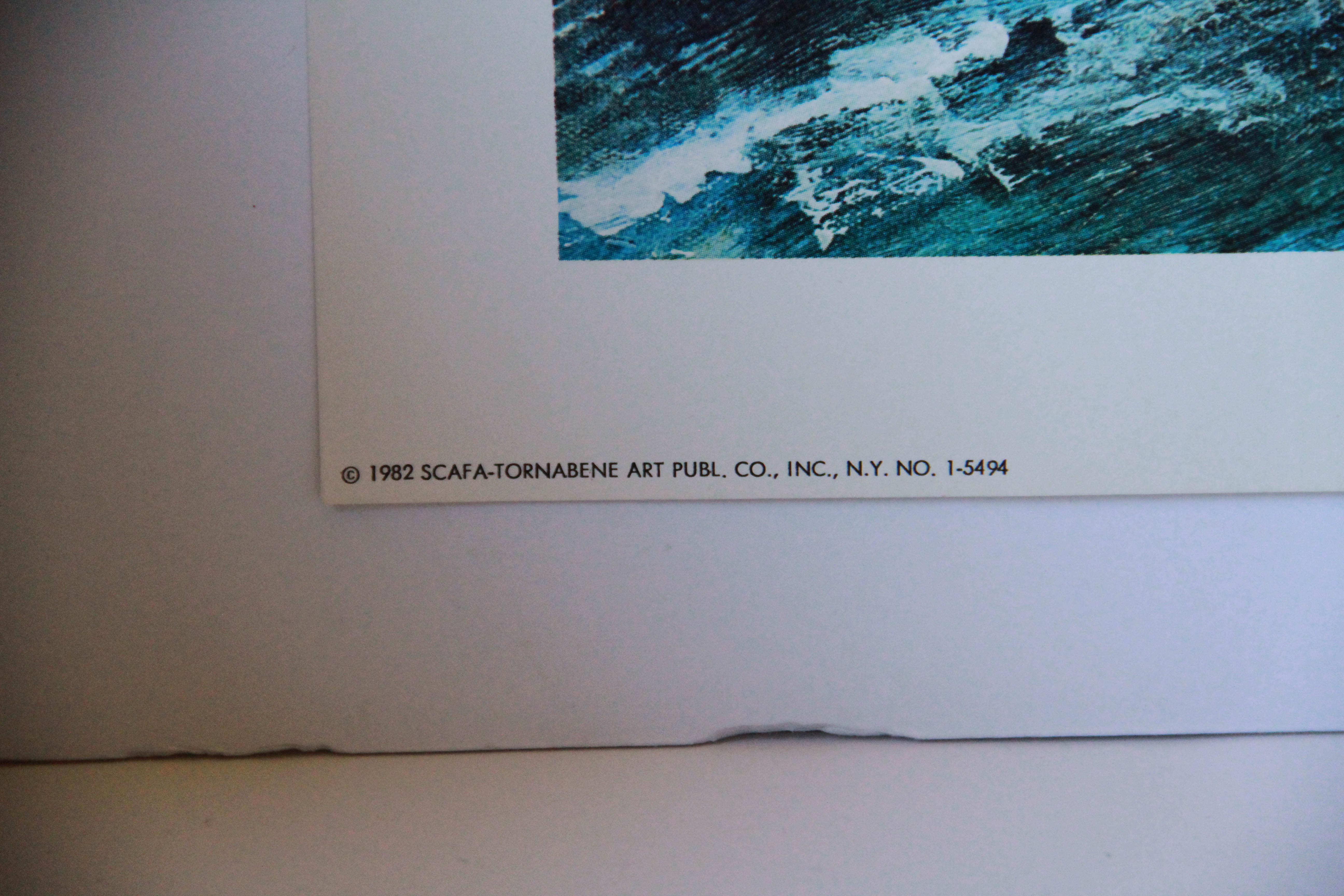 After Nunez Segura Offset Lithograph of a Ship