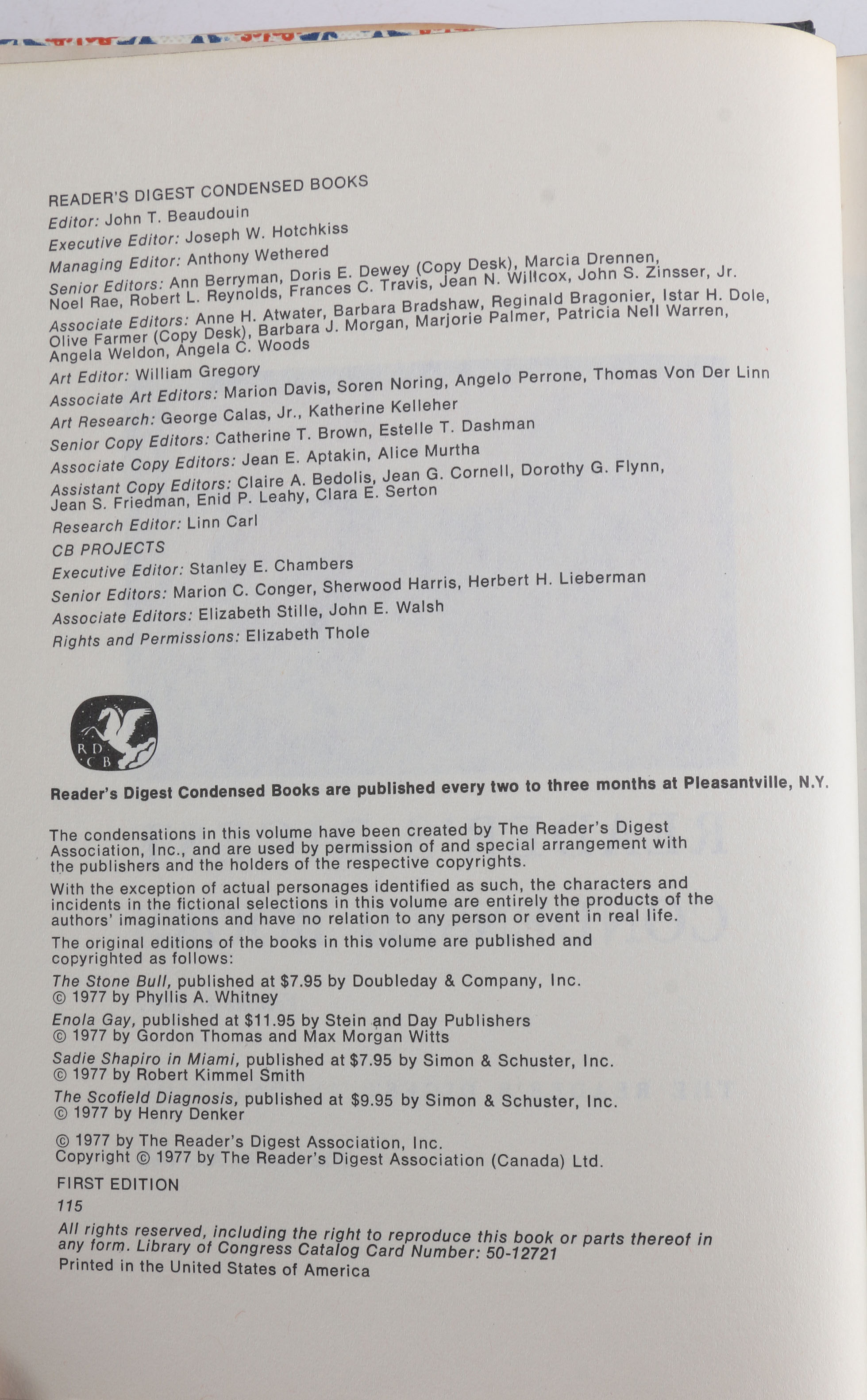 Vintage "Reader's Digest Condensed Books"