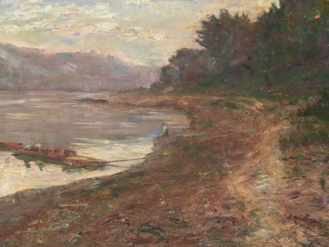 Artist Rosenthal Original Oil Landscape on Canvas