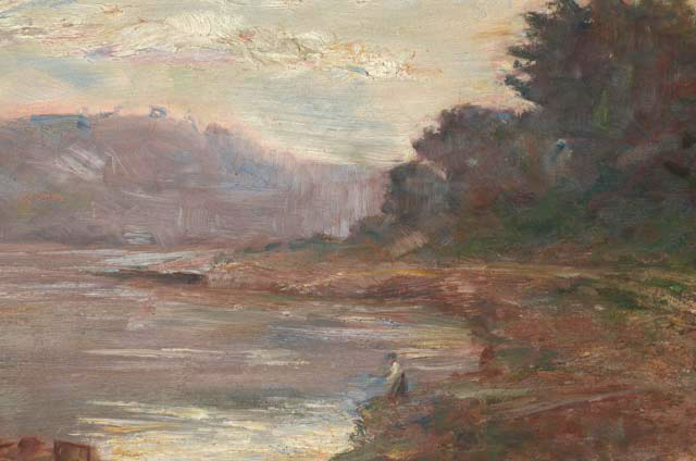 Artist Rosenthal Original Oil Landscape on Canvas