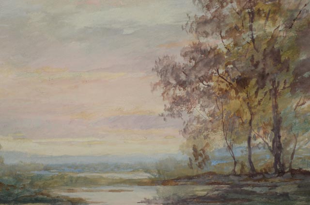 Edward Diers Original Watercolor Landscape