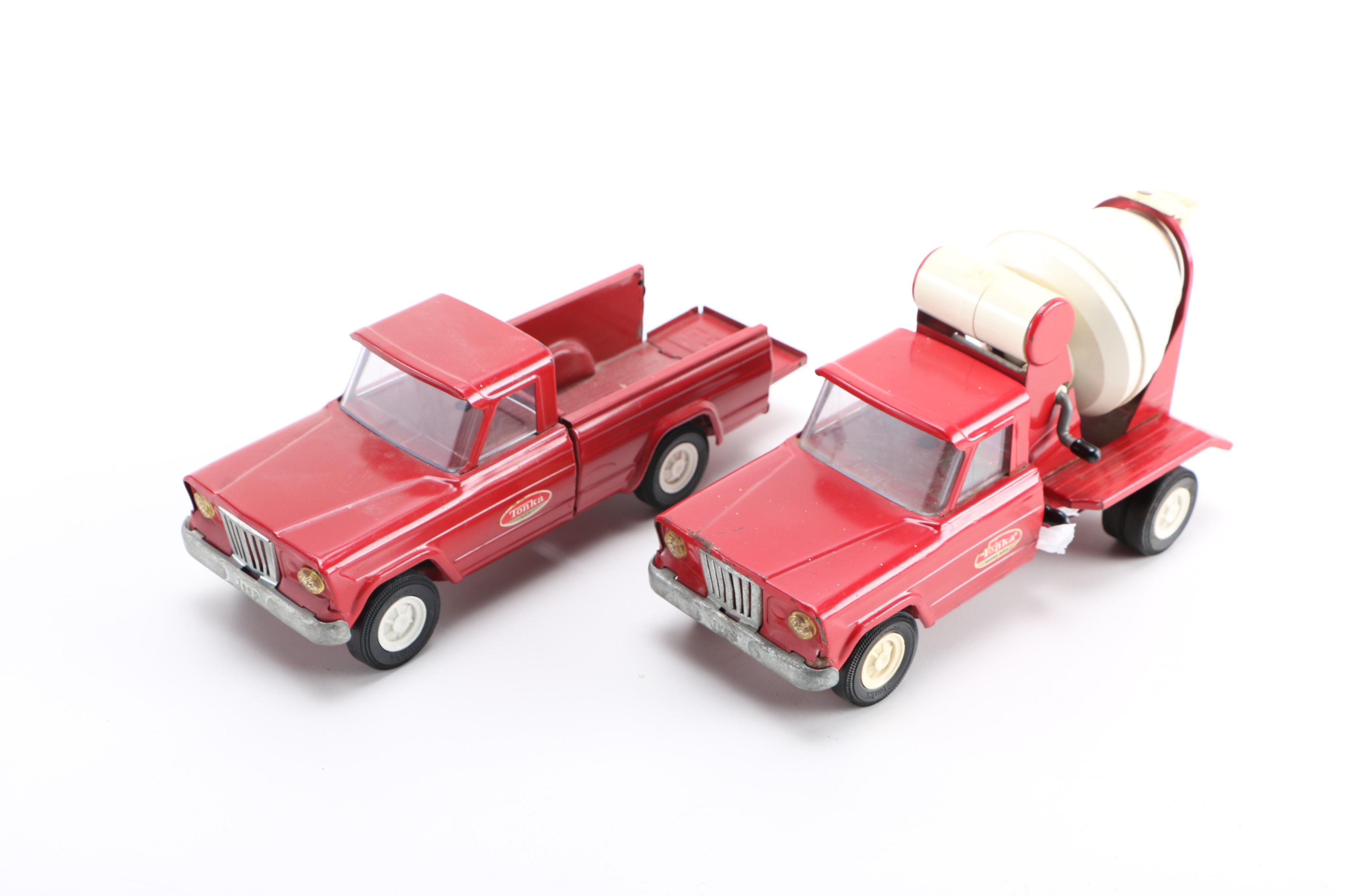 1960s Vintage Tonka Toy Pressed Metal Trucks