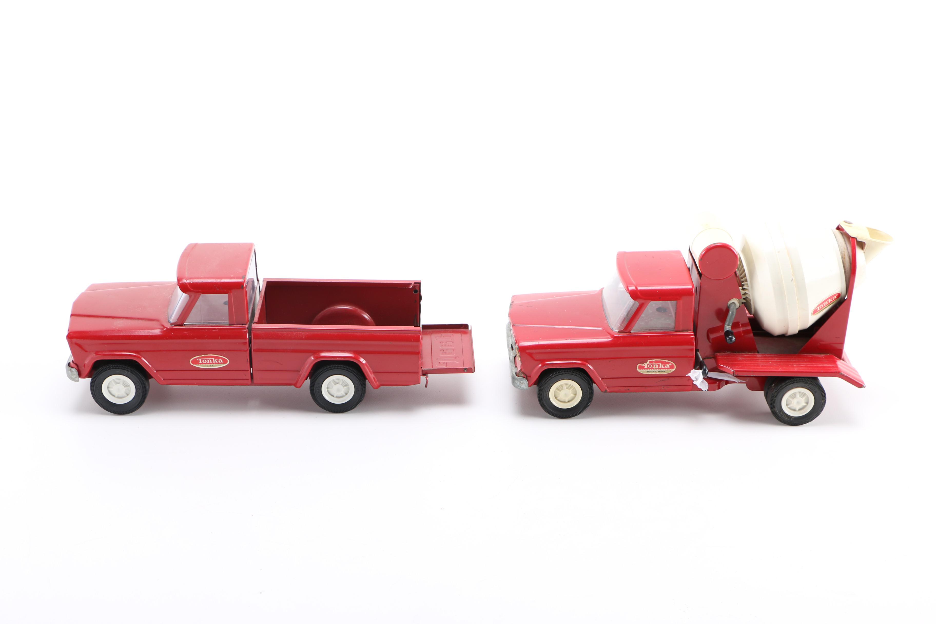 1960s Vintage Tonka Toy Pressed Metal Trucks