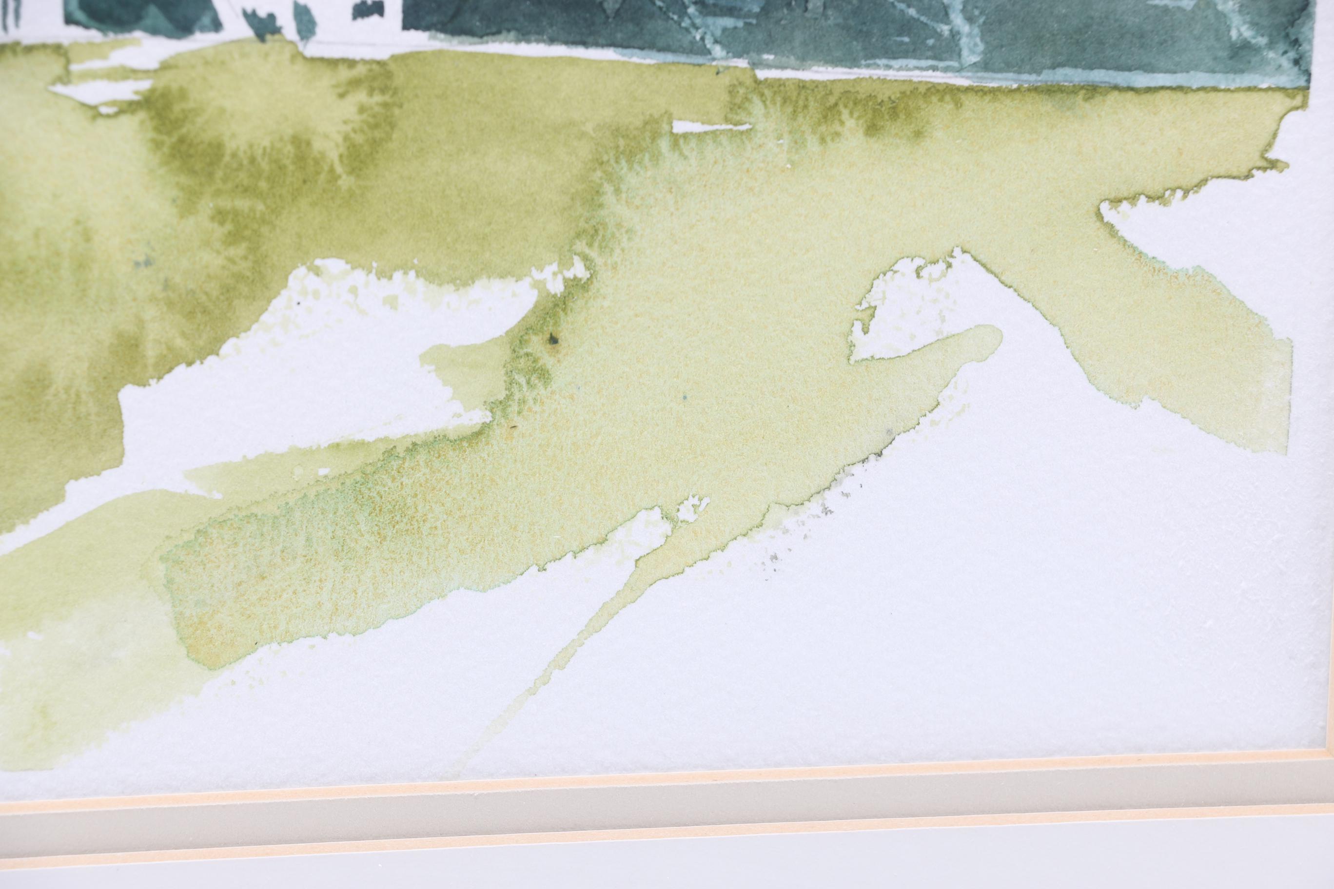 James Mahanes Original Watercolor of a Lighthouse