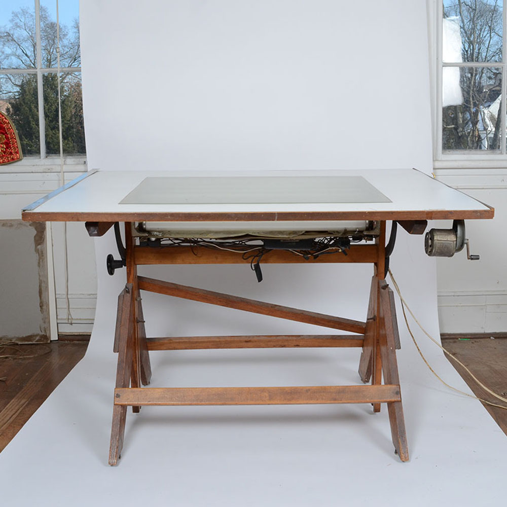 Vintage Backlit Drafting Table