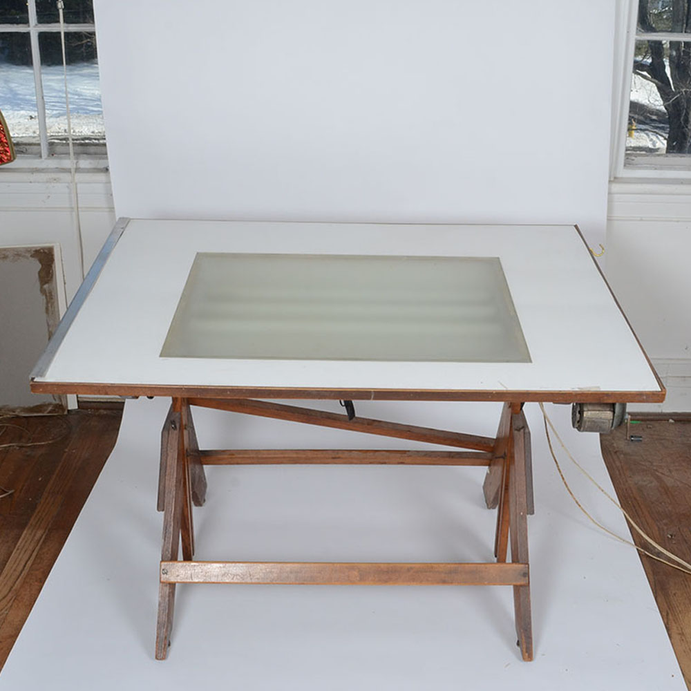 Vintage Backlit Drafting Table