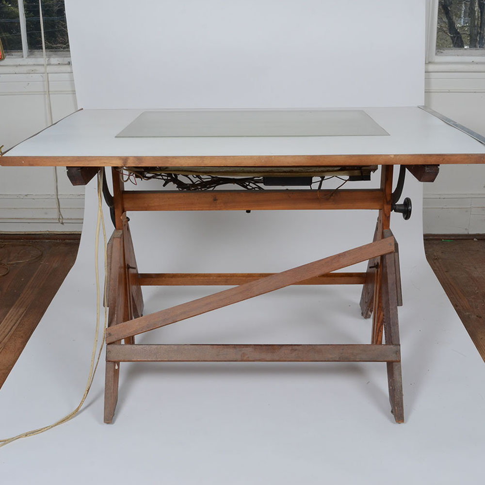 Vintage Backlit Drafting Table