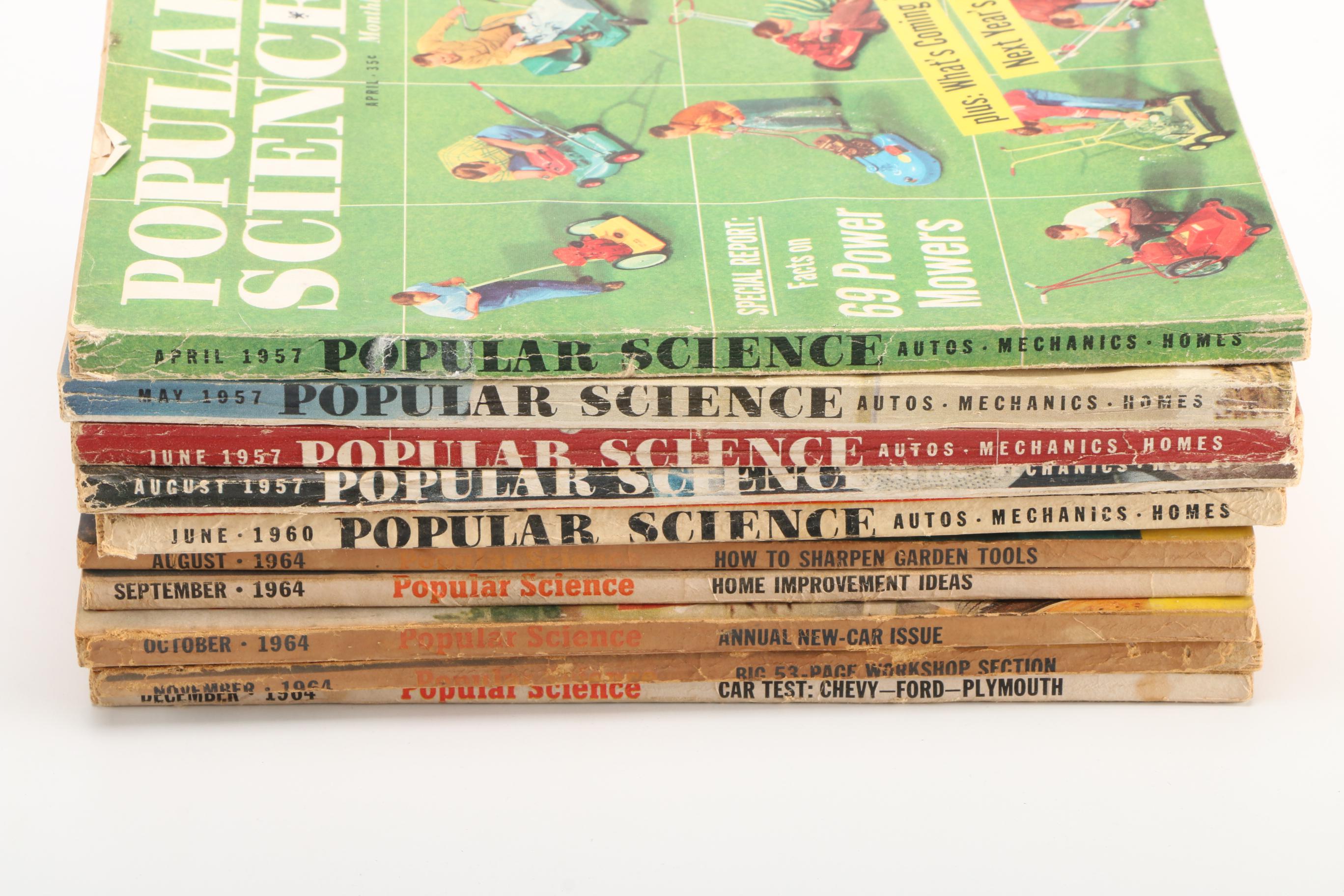 1957, 1960, and 1964 "Popular Science" Magazines