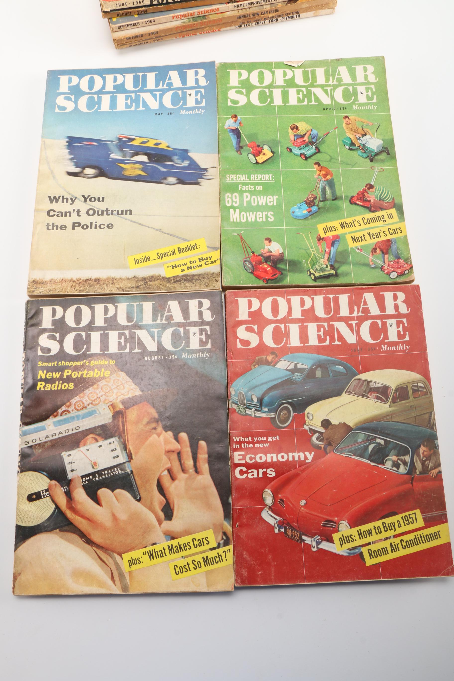 1957, 1960, and 1964 "Popular Science" Magazines