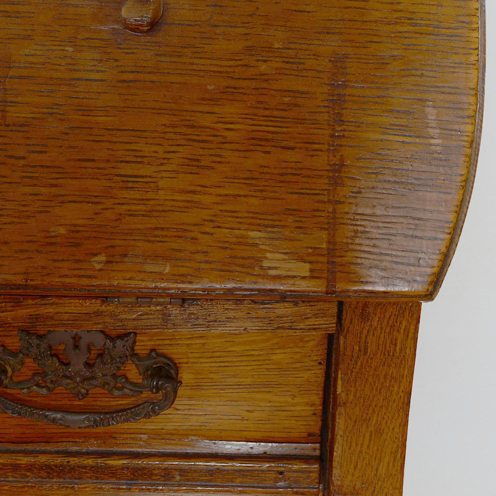 Oak Drop-Front Ladies Writing Desk