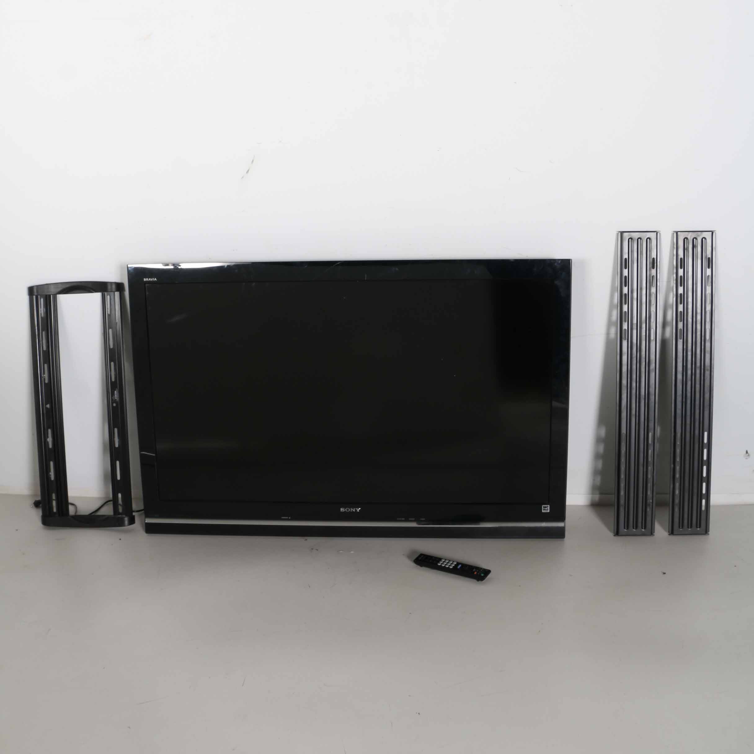Sony Bravia 52" LCD Television With Remote Control and Wall Mount