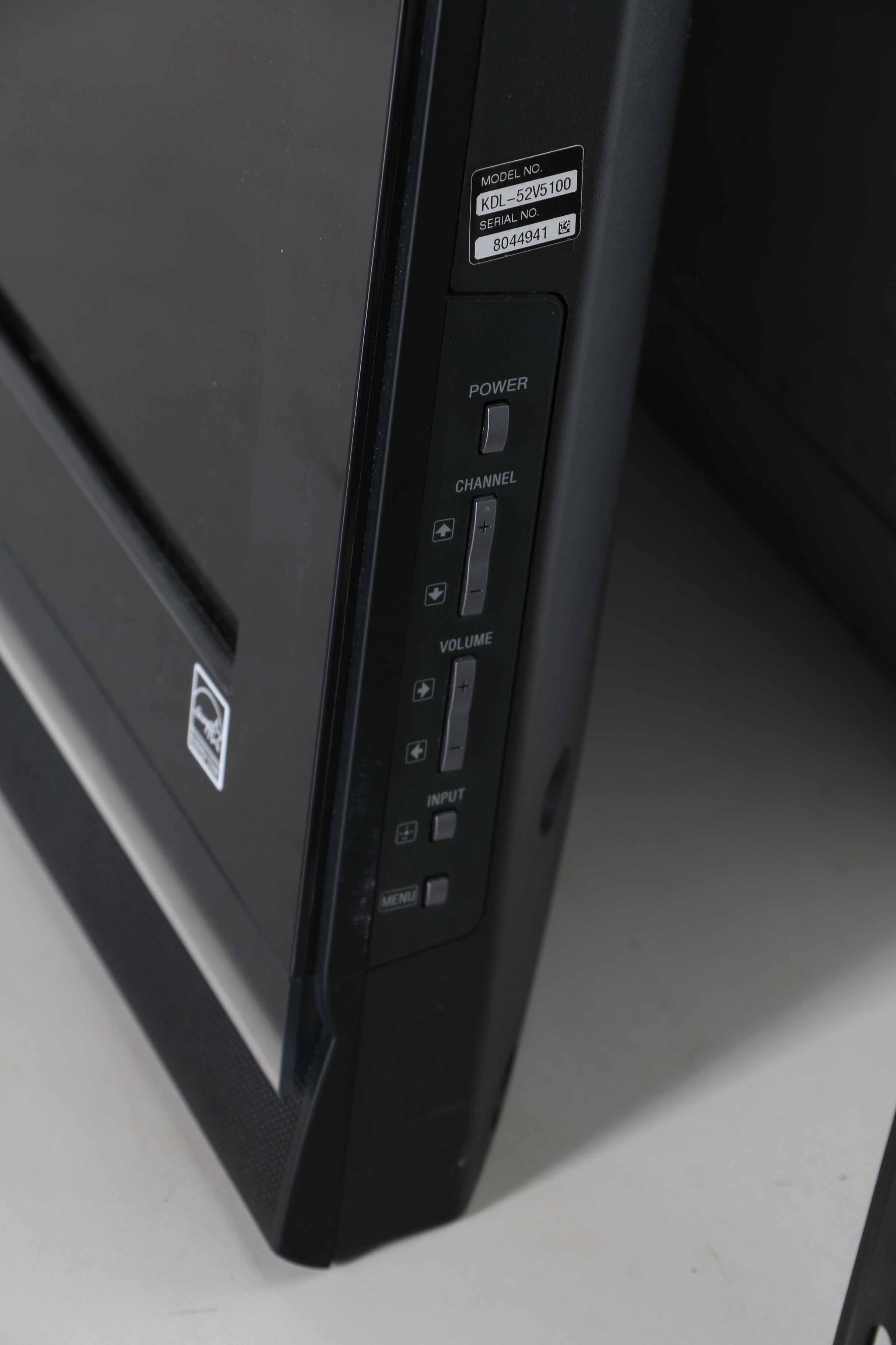 Sony Bravia 52" LCD Television With Remote Control and Wall Mount