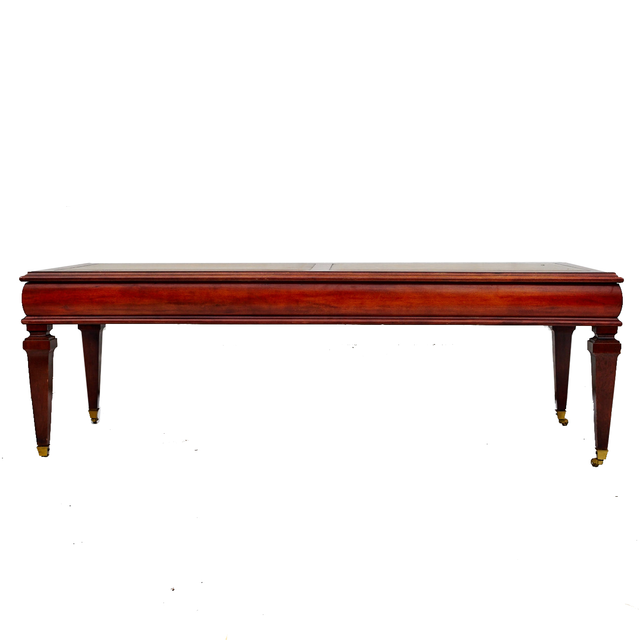 Leather Top Cherry Coffee Table