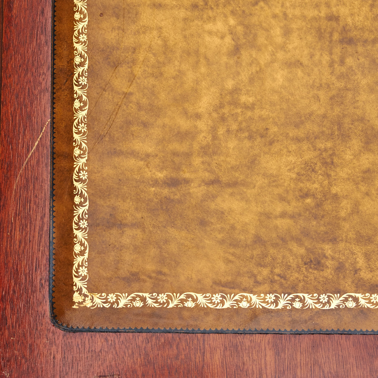 Leather Top Cherry Coffee Table