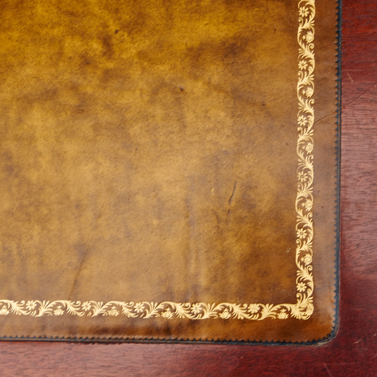 Leather Top Cherry Coffee Table