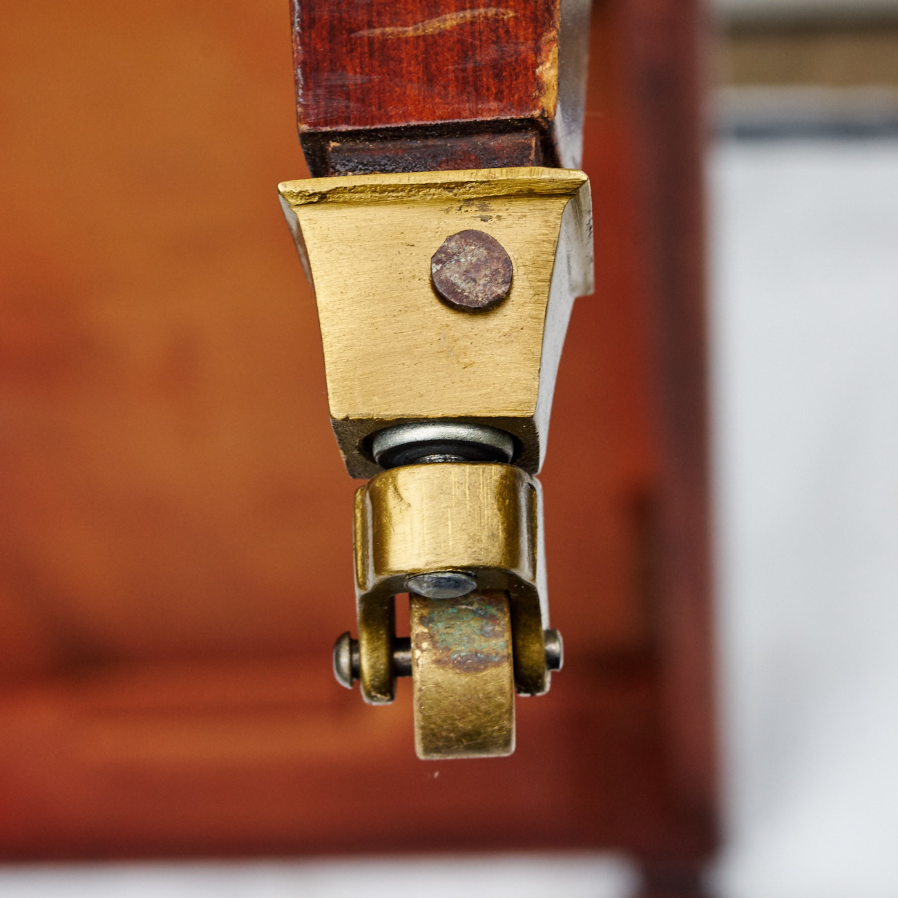 Leather Top Cherry Coffee Table