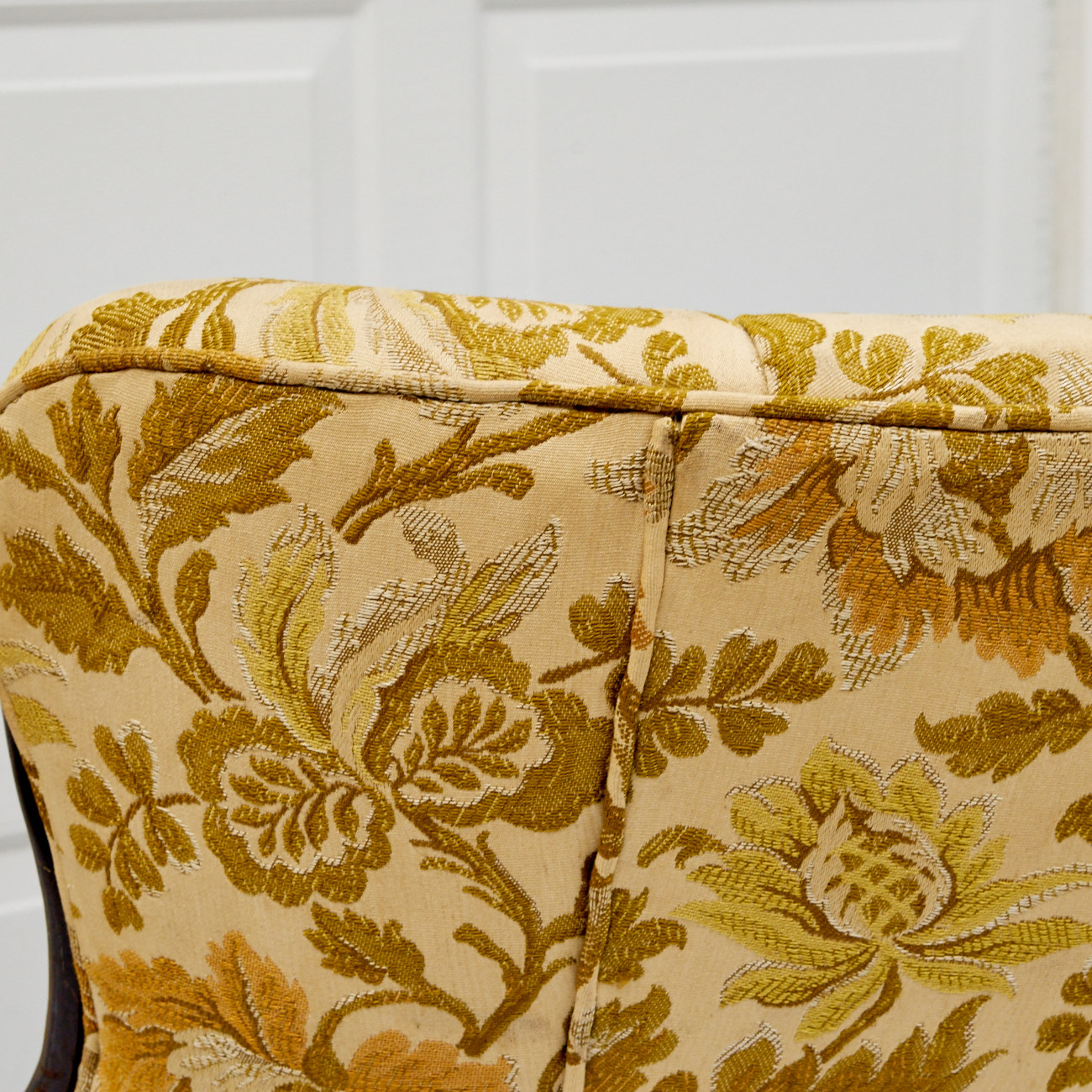 Floral Upholstered Wingback Armchair