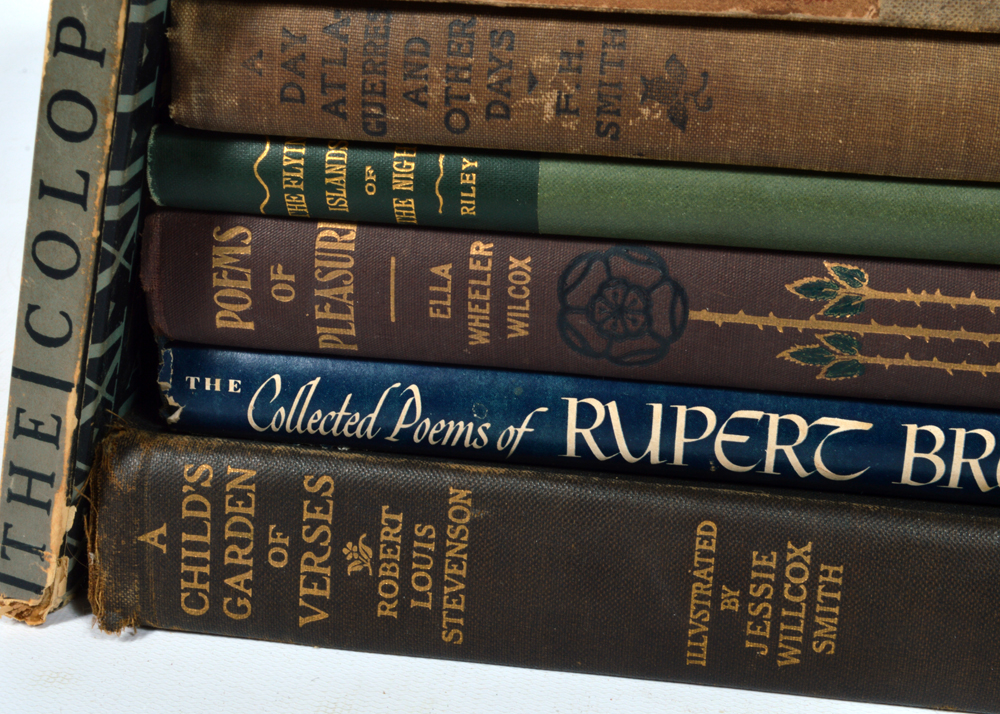 Ten Poetry Books with Stevenson's "Child's Garden of Verse"