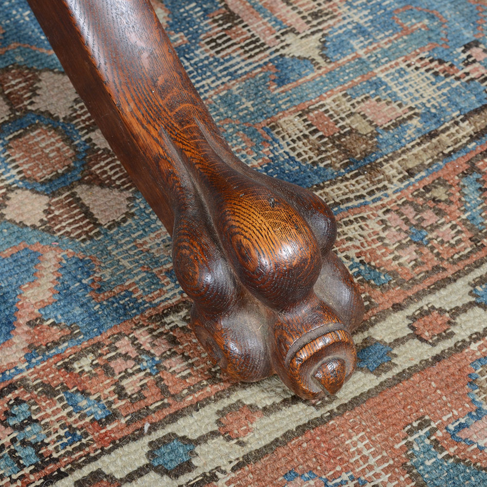 American Empire Oak Dining Table