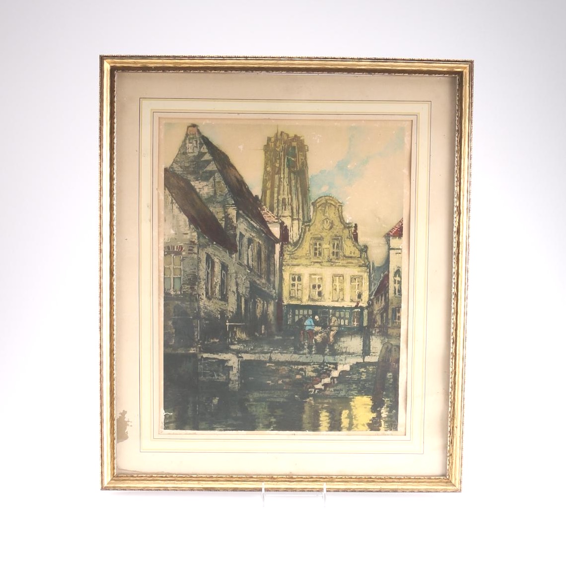 R. Migini Halftone Print "La Tour de Malines"