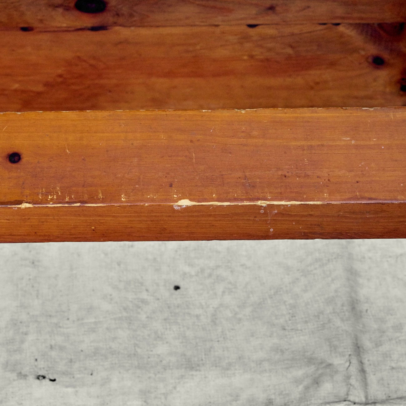 Vintage Knotty Pine Trestle Table