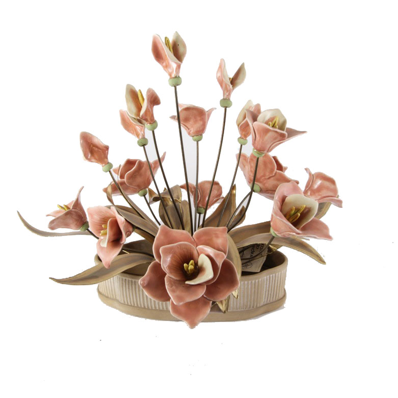 Ceramic Flower Centerpiece by Winifred Cole of California