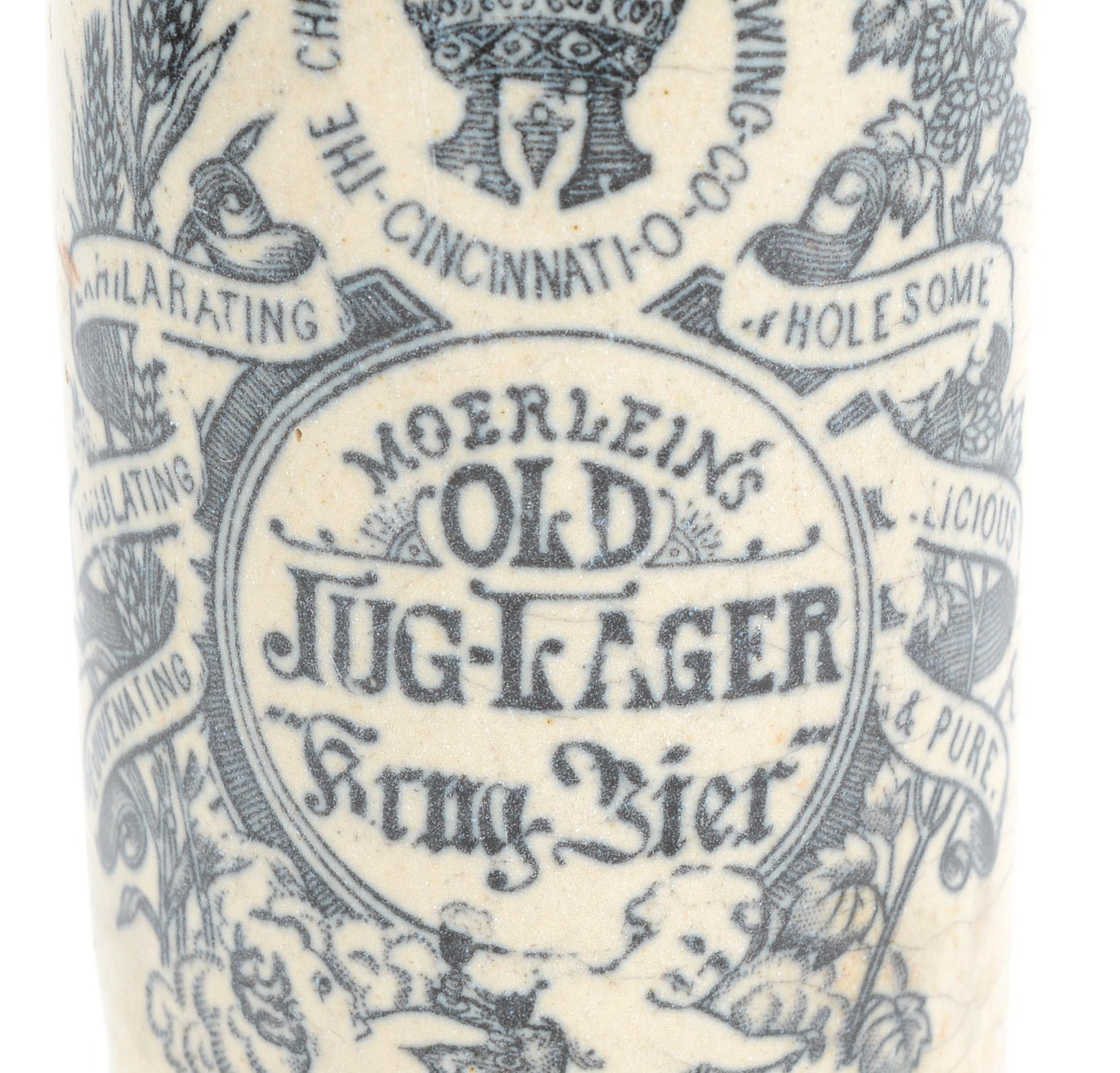 Moerlein's Old Jug-Lager Earthenware Bottle
