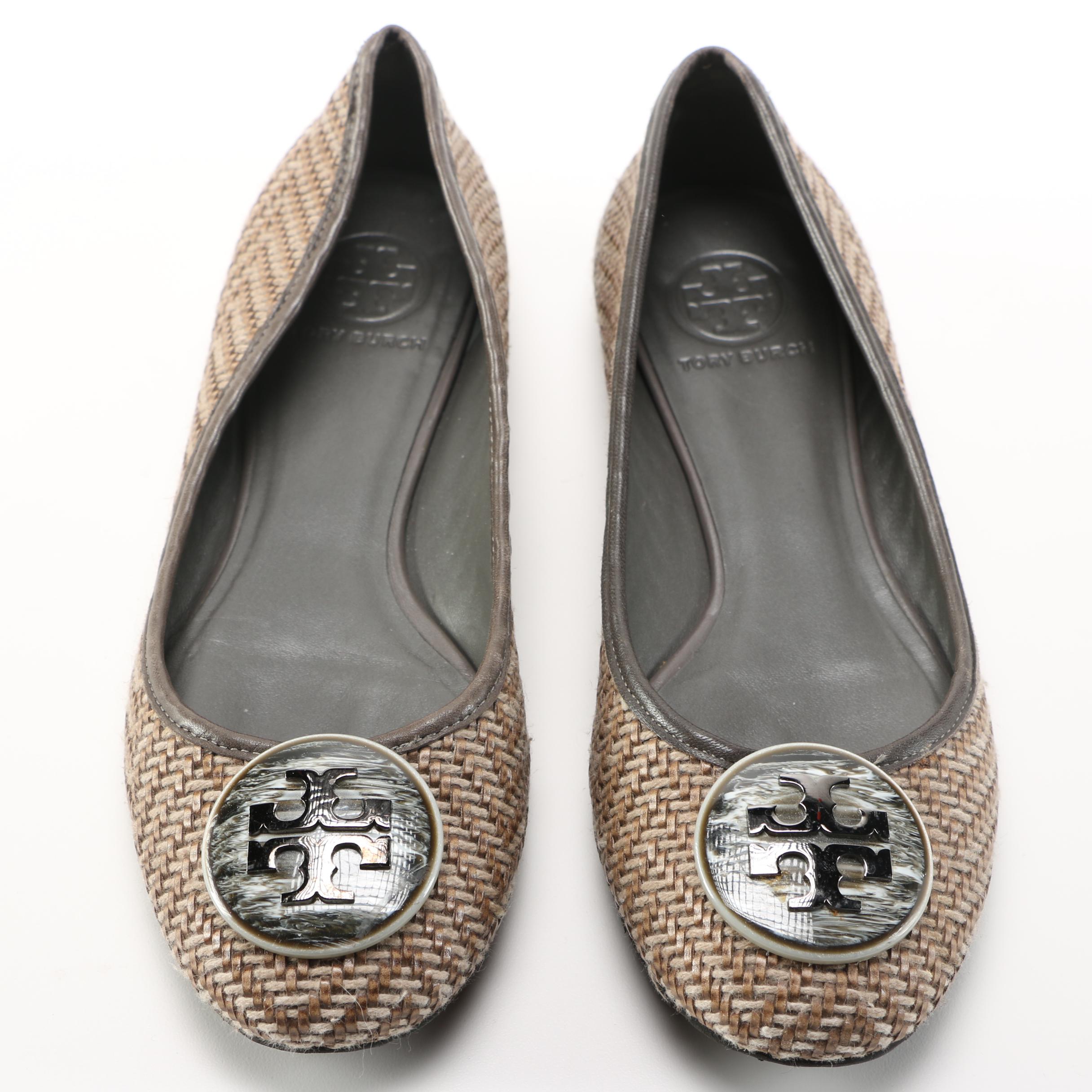 Tory Burch Reva Capra Leather Flats