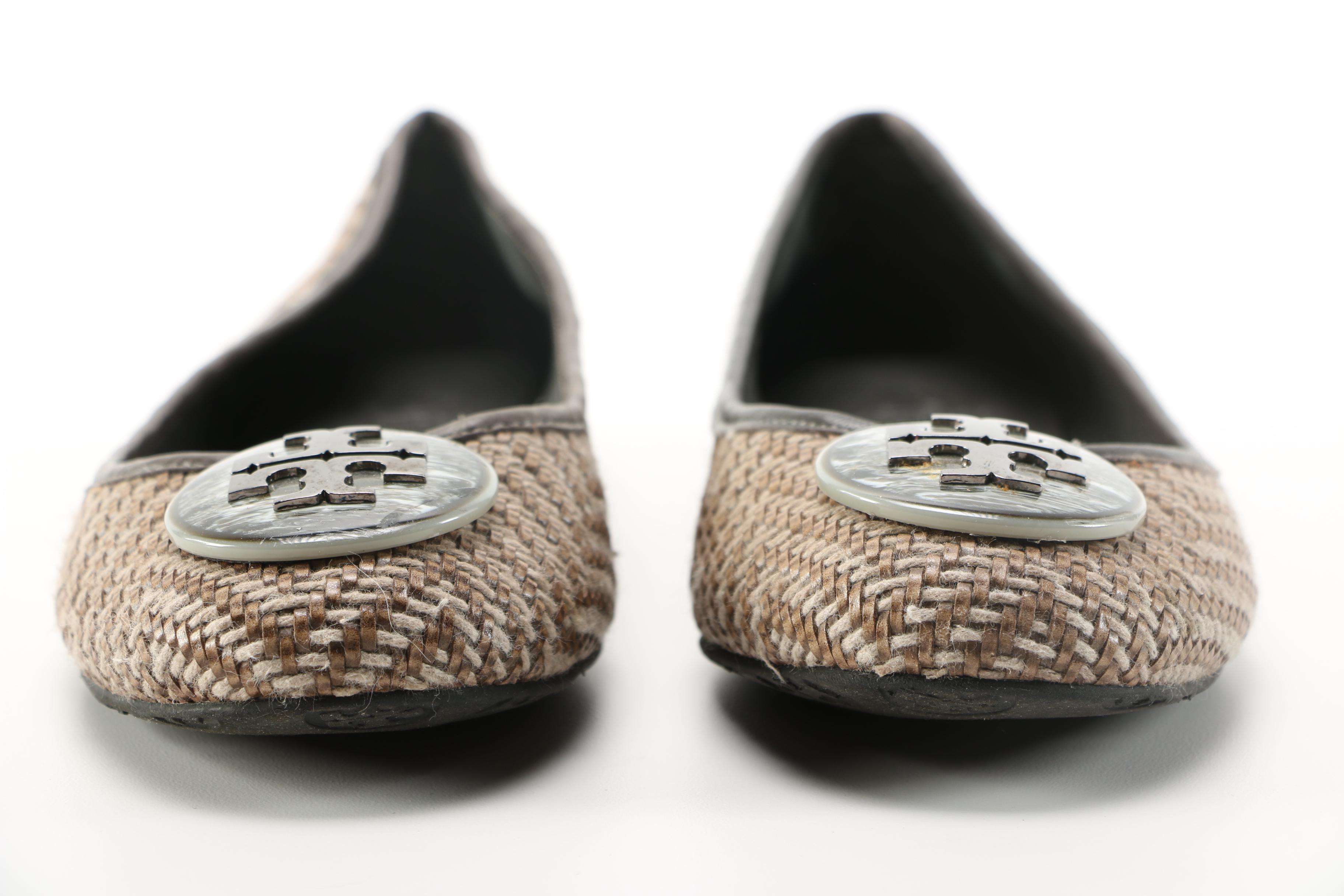 Tory Burch Reva Capra Leather Flats