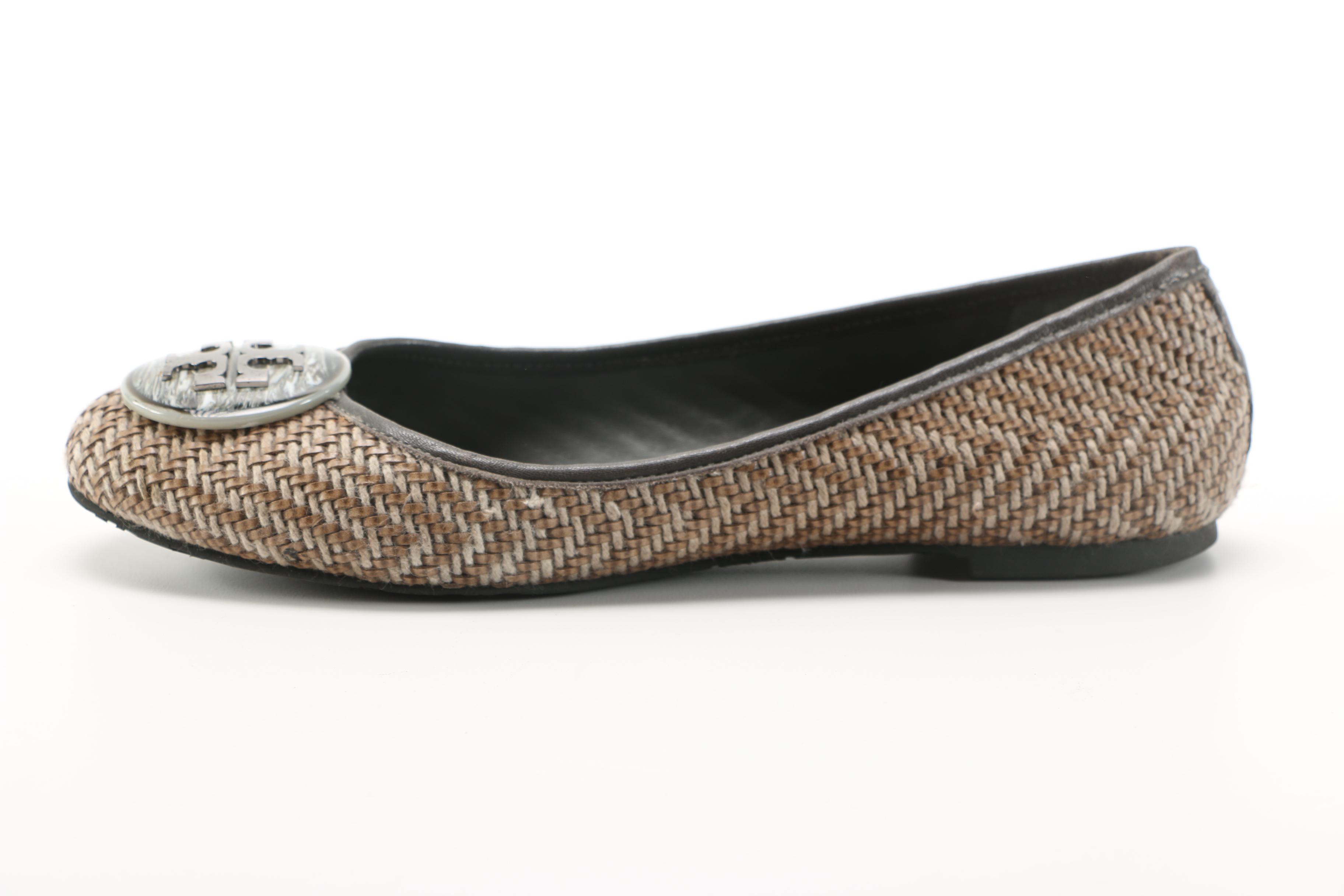 Tory Burch Reva Capra Leather Flats