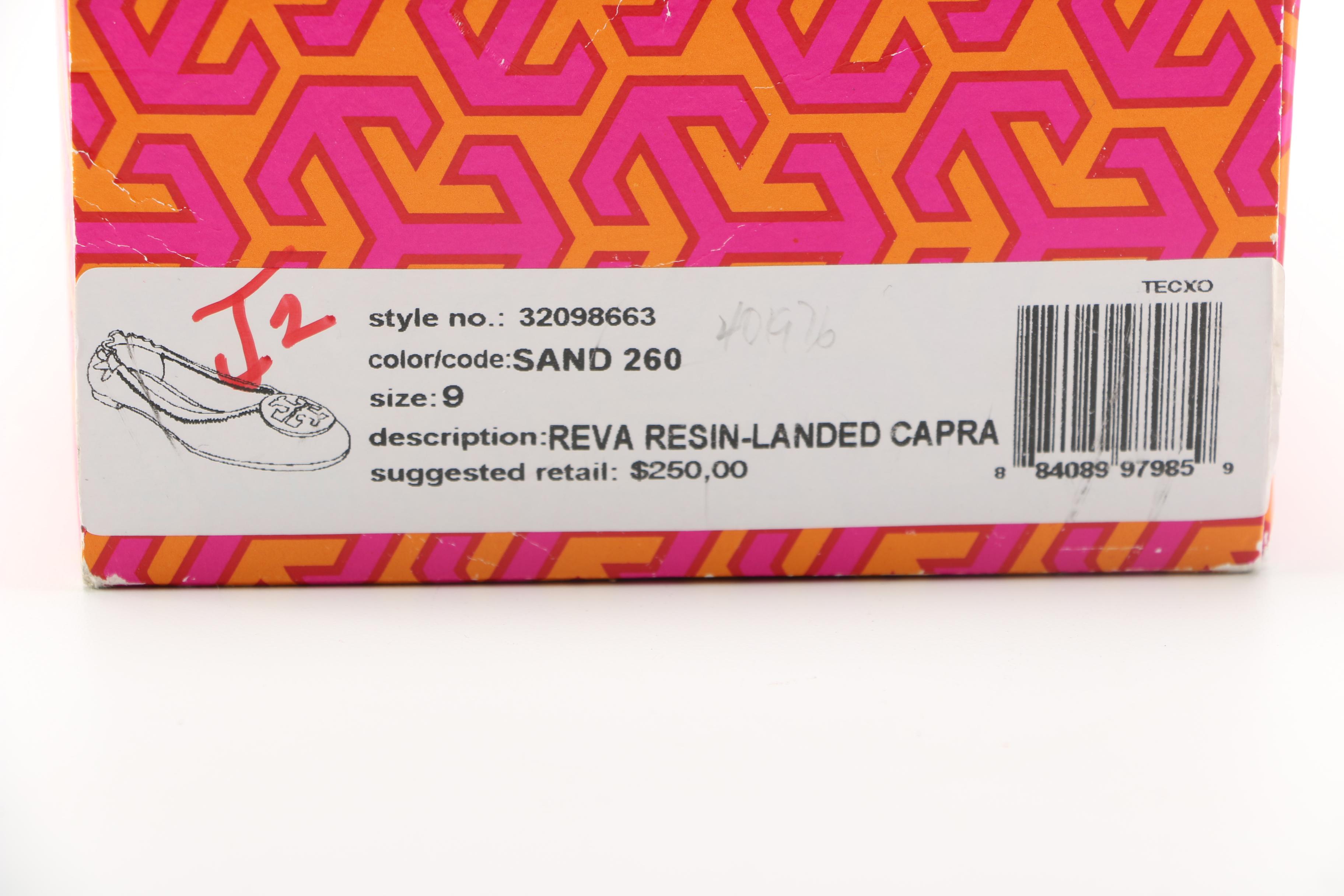 Tory Burch Reva Capra Leather Flats