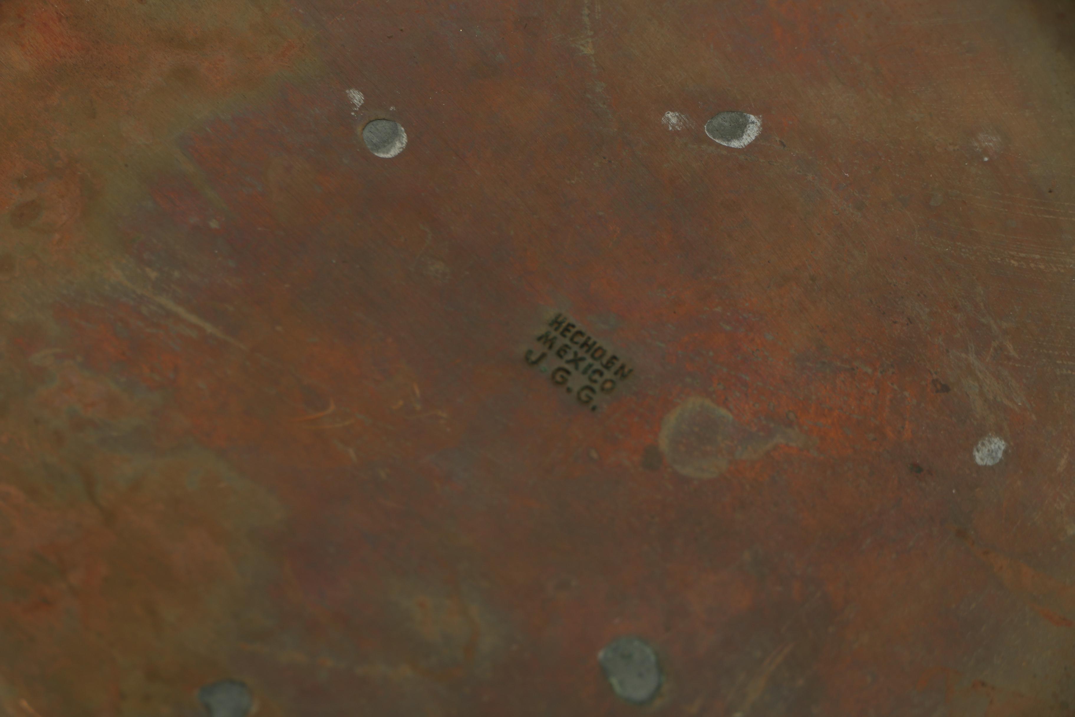 Mexican Copper Pitcher and Mugs