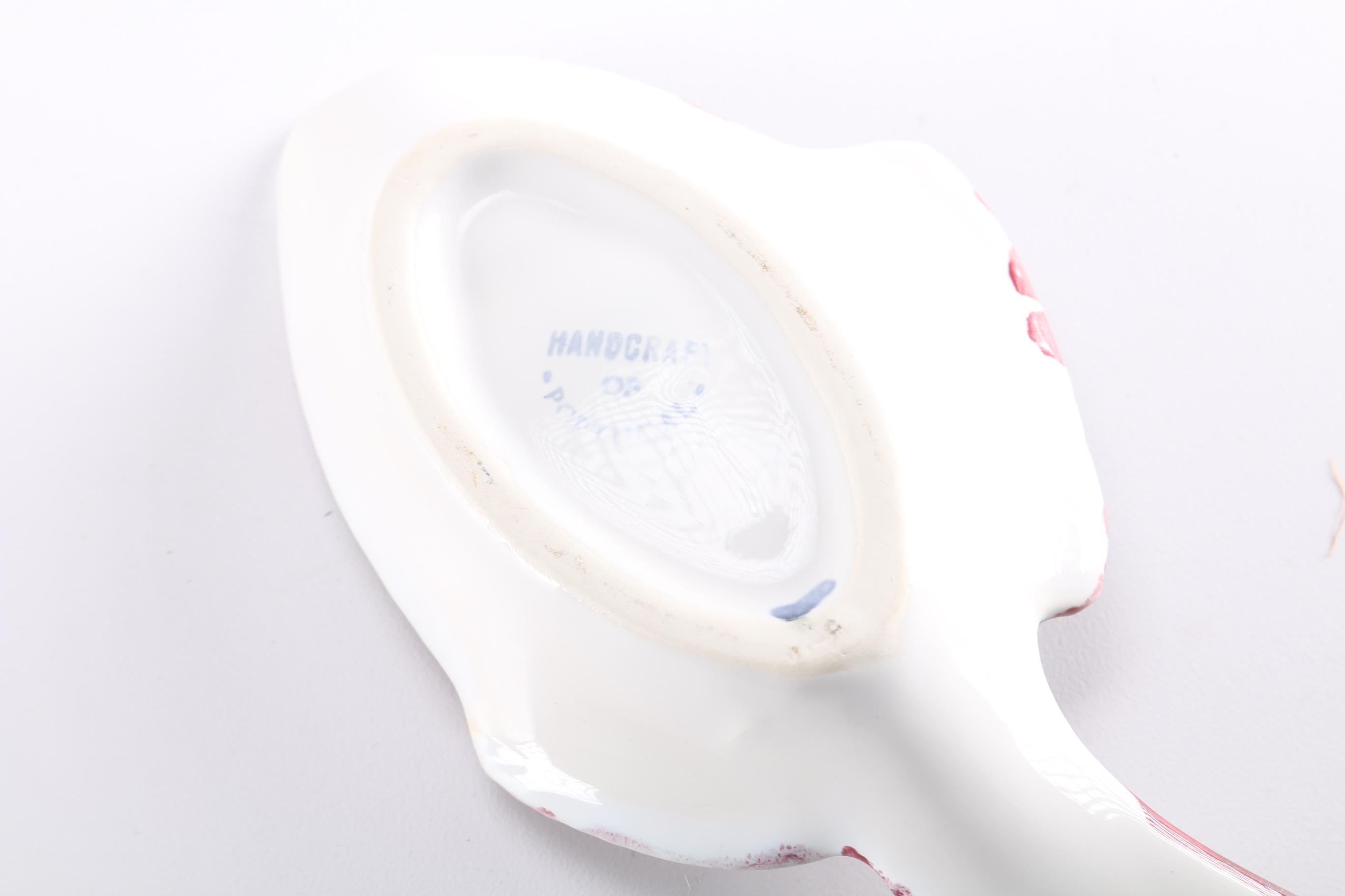 Portuguese Ceramic Fish Shaped Serving Set