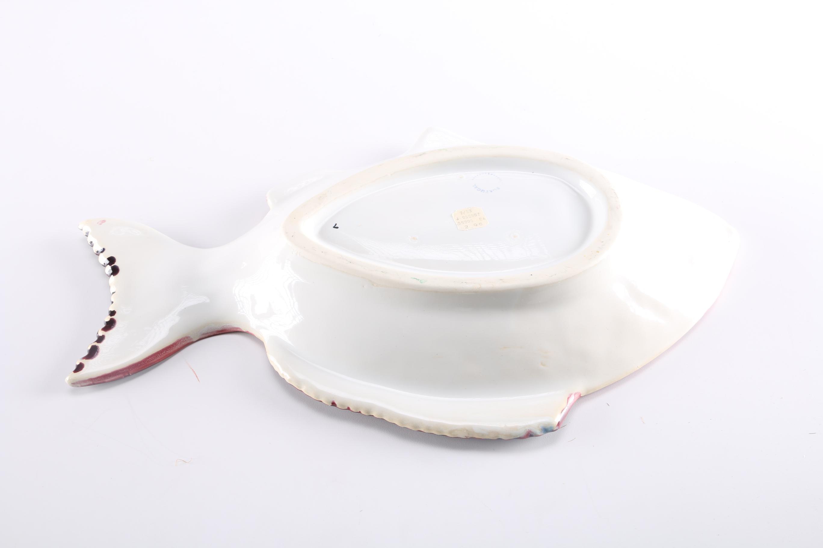 Portuguese Ceramic Fish Shaped Serving Set